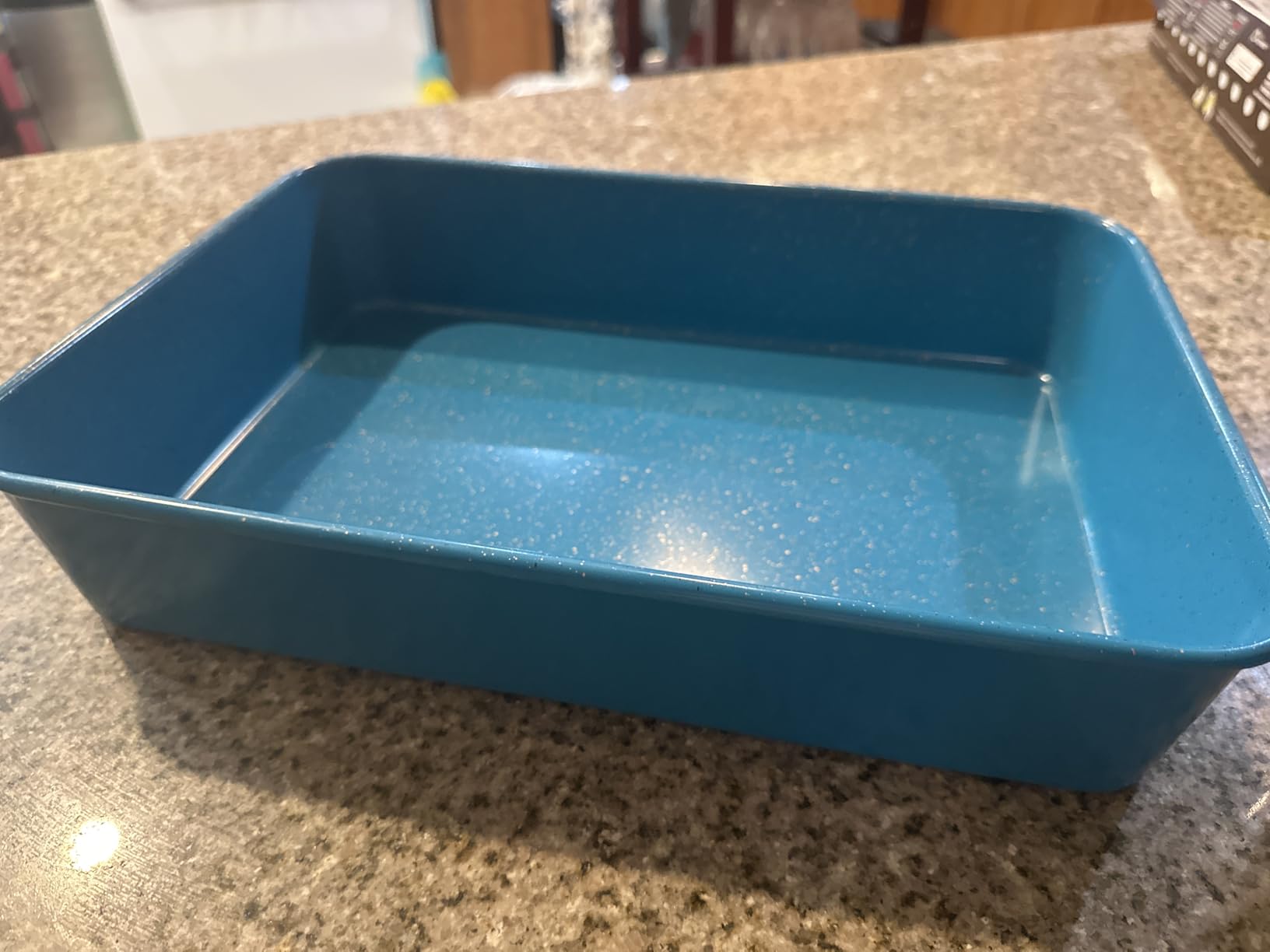 casaWare 15 x 10 x 3-Inch Ultimate Series Commercial Weight Ceramic Coated Non-Stick Lasagna/Roasting Pan (Blue Granite) customer photo 2