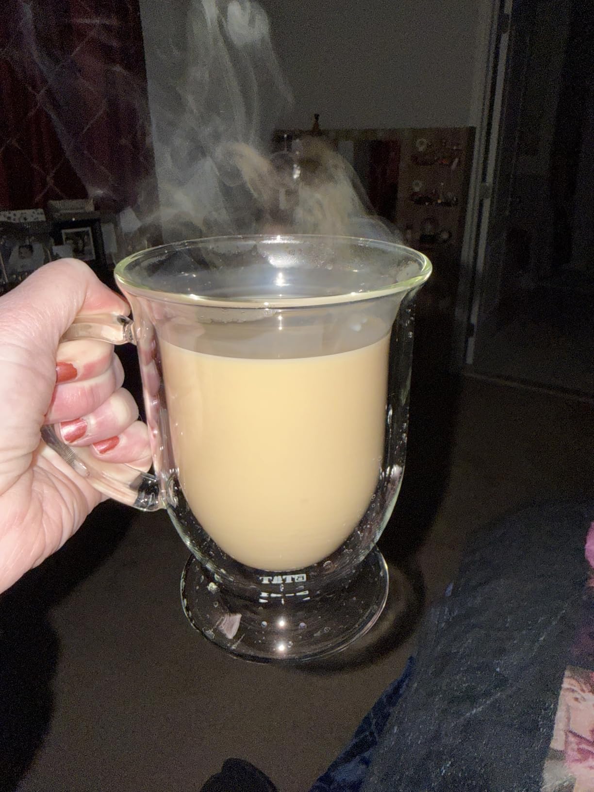 BTaT Double Walled Glass Irish Coffee Mugs, 10 oz, Set of 4, Glass Coffee Cups with Handle, Insulated Clear Irish Coffee Mug customer photo 1