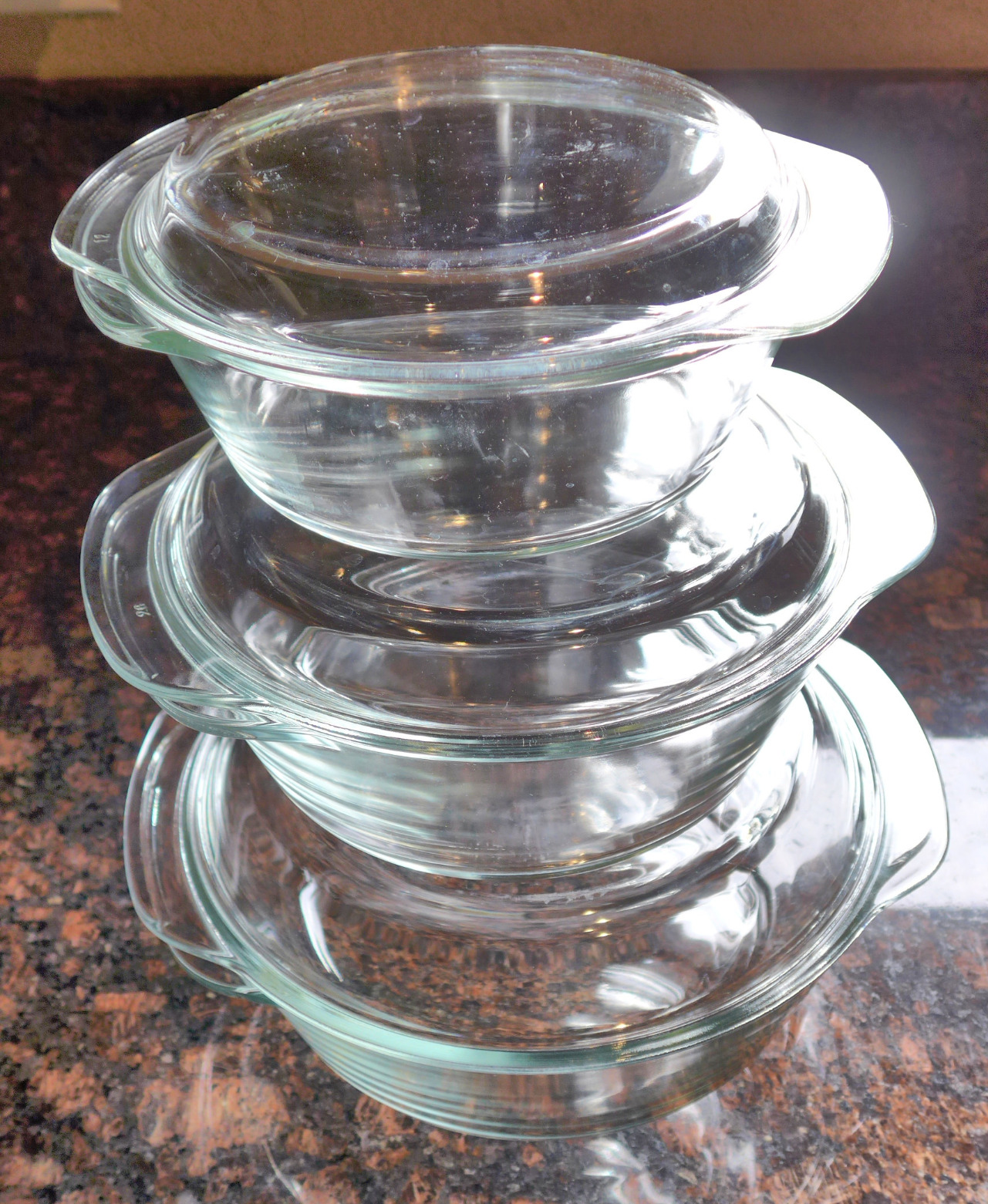 Moss & Stone 6-Piece Clear Glass Casserole Dishes for Oven With Lids, Durable Tempered Borosilicate Glass, 3 Round Sizes customer photo 1