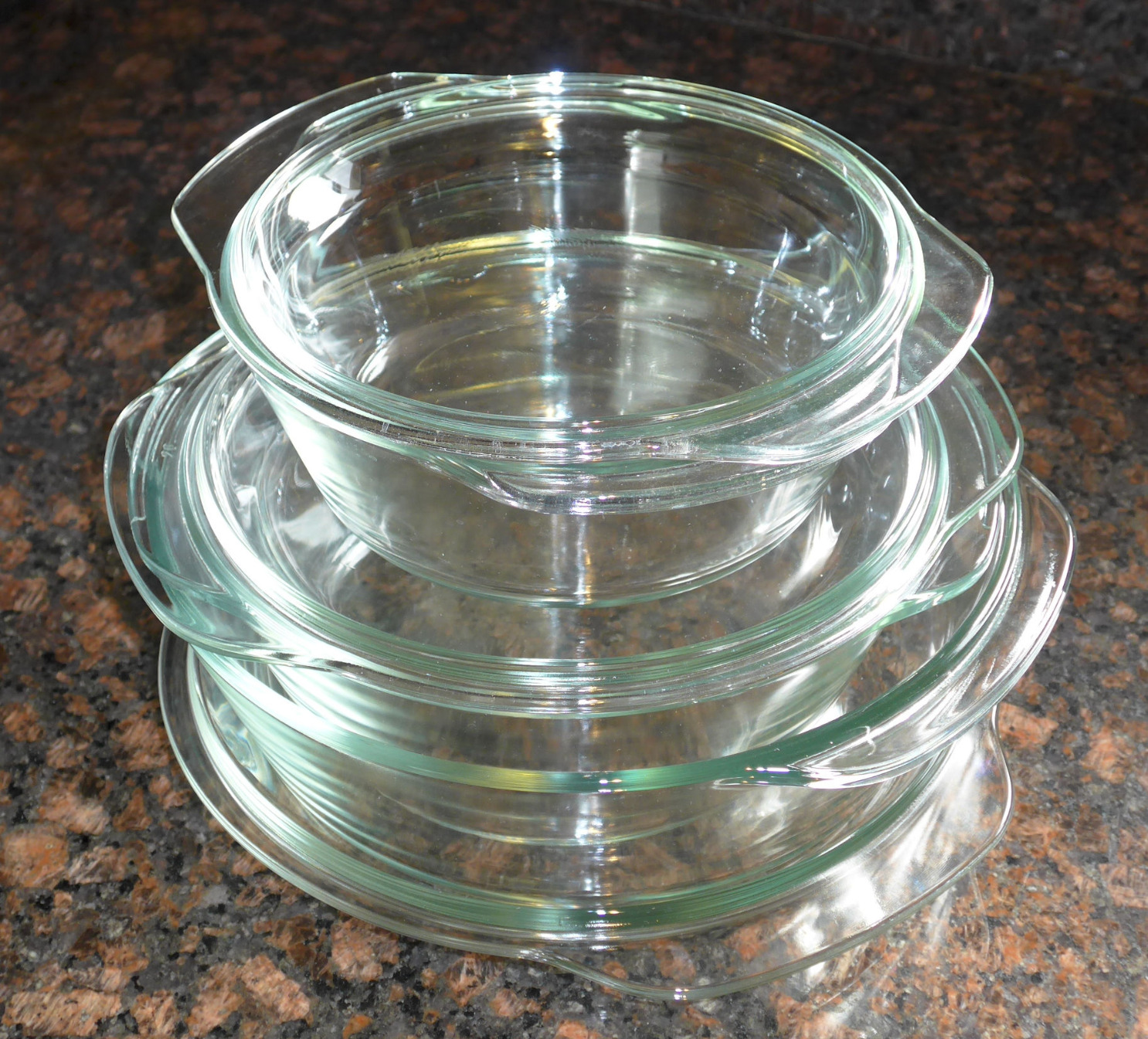 Moss & Stone 6-Piece Clear Glass Casserole Dishes for Oven With Lids, Durable Tempered Borosilicate Glass, 3 Round Sizes customer photo 2