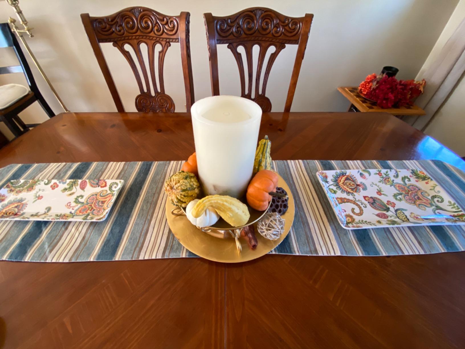 Bico Tunisian Ceramic 14 inch Rectangular Serving Platter, Set of 2, for Serving Salad, Pasta, Cheese, Ham, Appetizer, Microwave & Dishwasher Safe customer photo 1