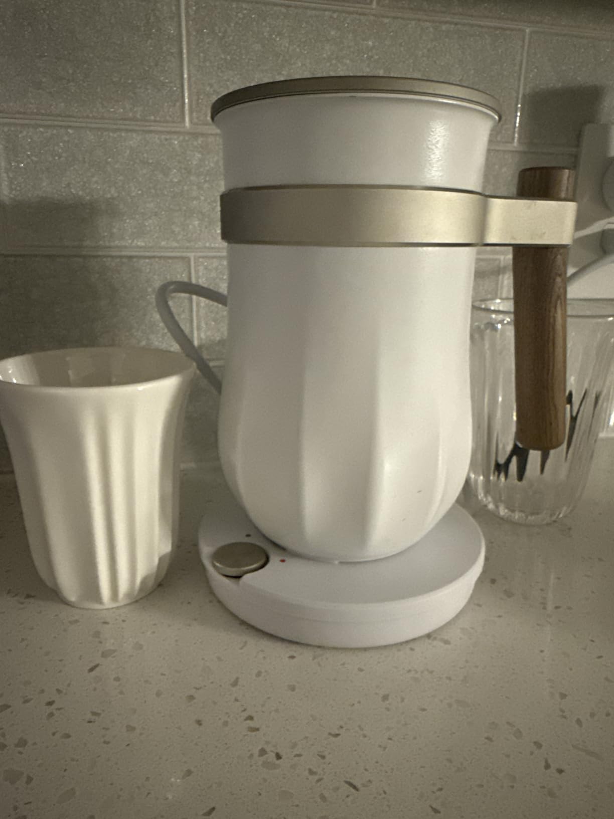 Hotel Chocolat Velvetiser - In-Home Hot Chocolate Machine - Barista-Grade Hot Chocolate Maker - Charcoal Edition - 2 Ceramic Podcups & 10 Single-Serve Sachets customer photo 1