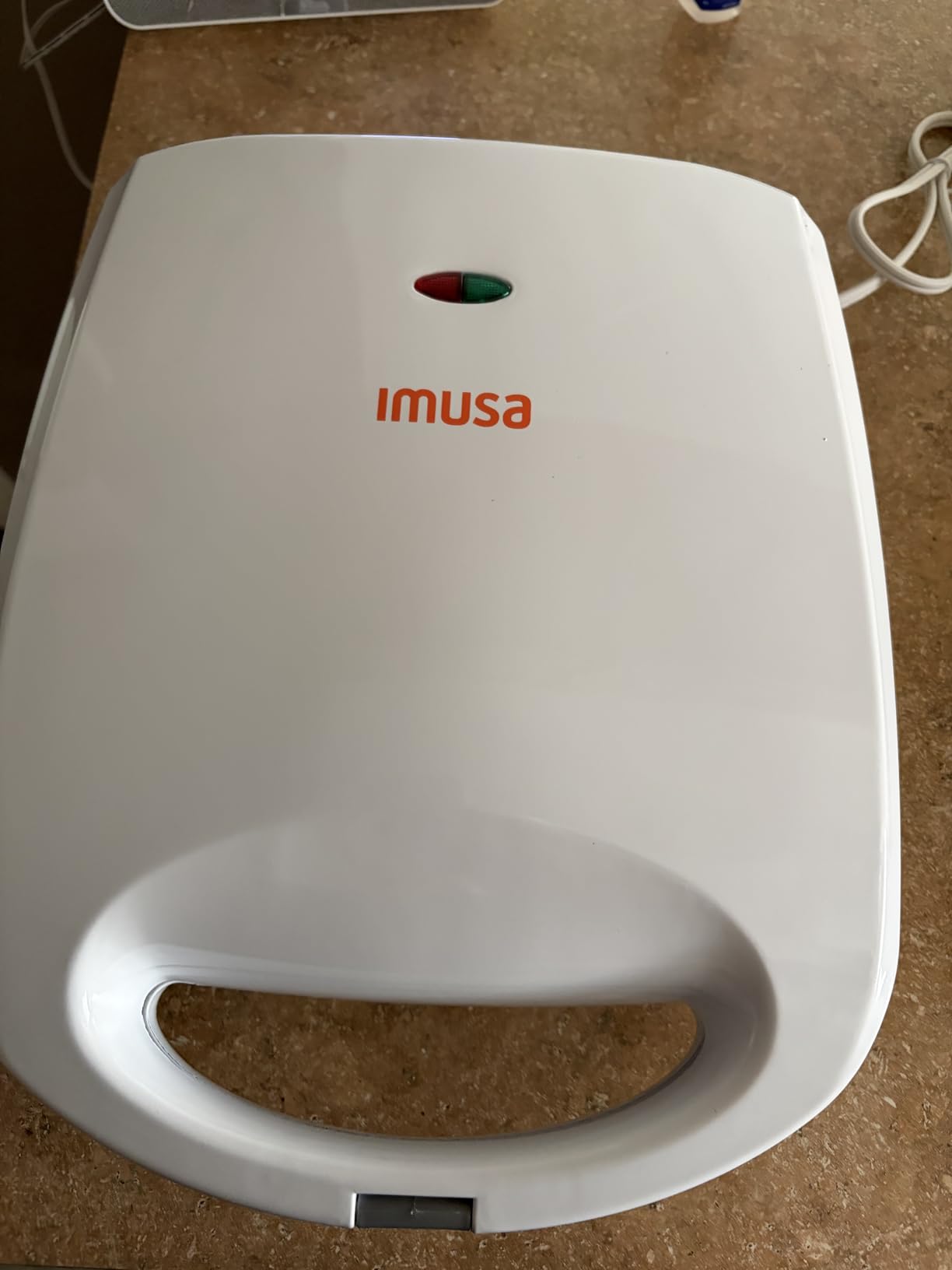 IMUSA 2 Slot Electric Arepa Maker, White customer photo 2