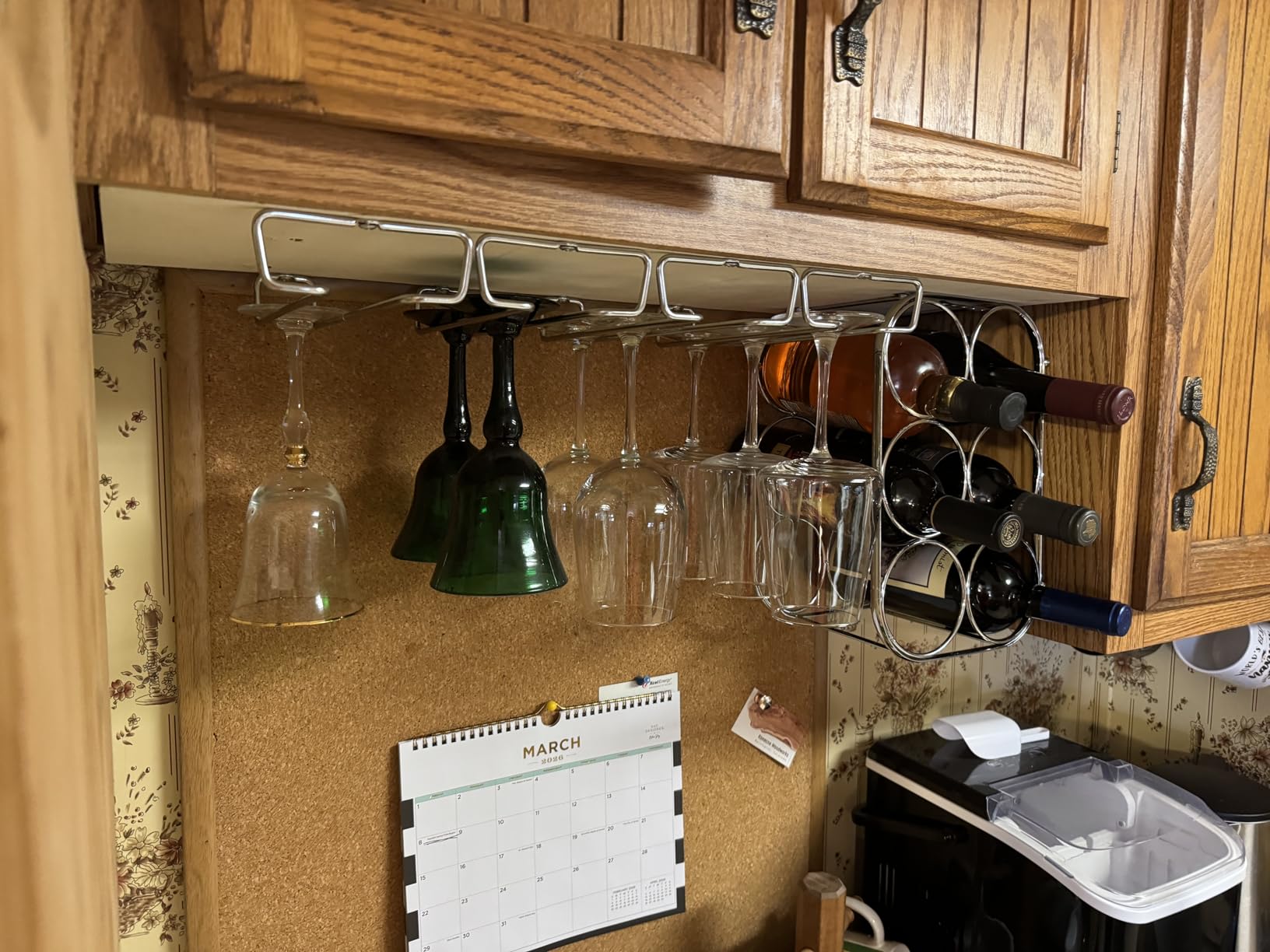 Buruis 6-Bottle Wine Rack, Modern Metal Countertop Wine Holder Stand for Kitchen, Pantry & Cabinet Storage, No Assembly Required, Black customer photo 1