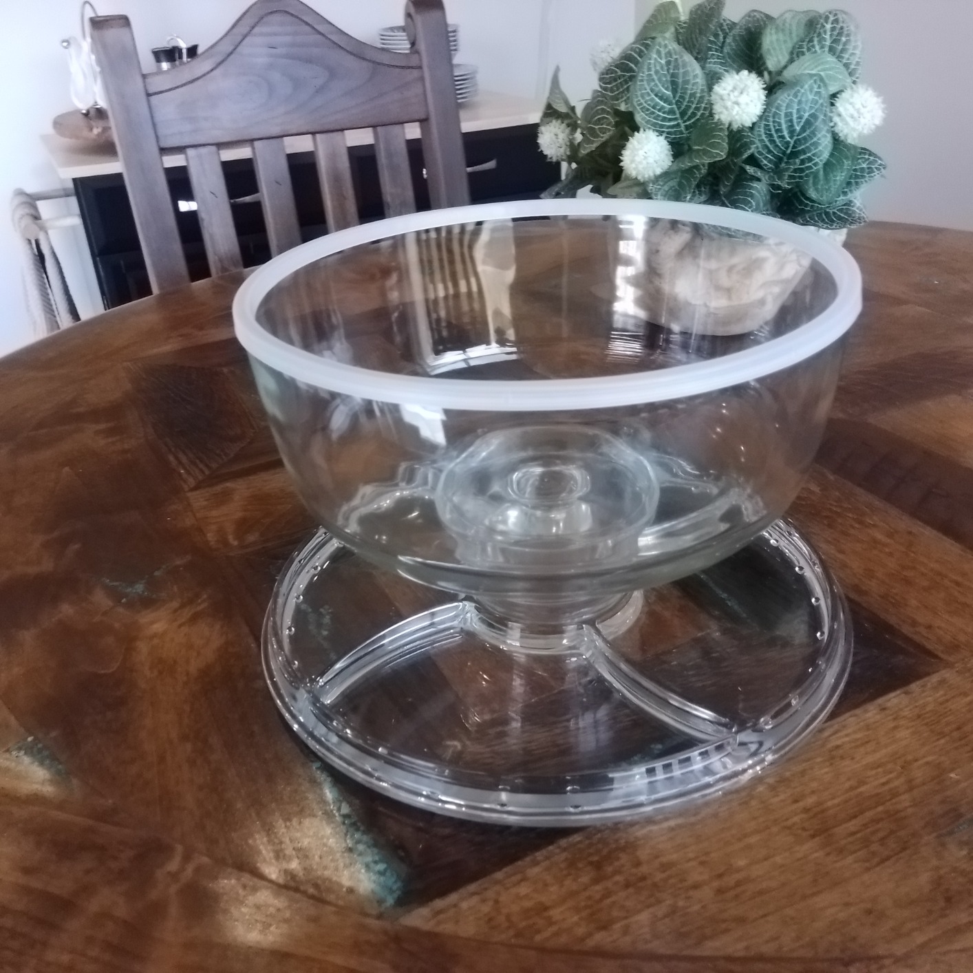 Royalty Art Glass Cake Stand with Dome - 6-in-1 Convertible Cake Plate, Punch Bowl & Chip and Dip Server, Pedestal Dessert Display - Italian Made Glass - Dishwasher Safe customer photo 2
