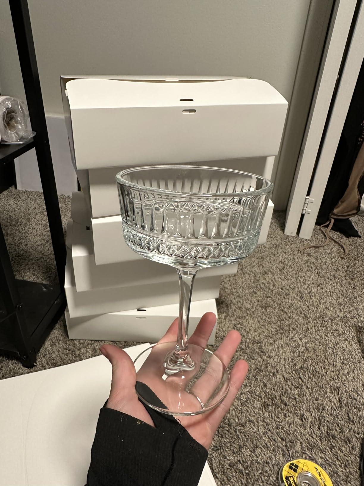 Pasabahce Vintage Coupe Glasses Set Of 4 - Exclusive Champagne, Cocktail, Martini, Wine Glasses - Long Stem Glassware - 8.8 oz - Perfect for Parties, Gifts, Housewarming, Weddings,Aniversary customer photo 1