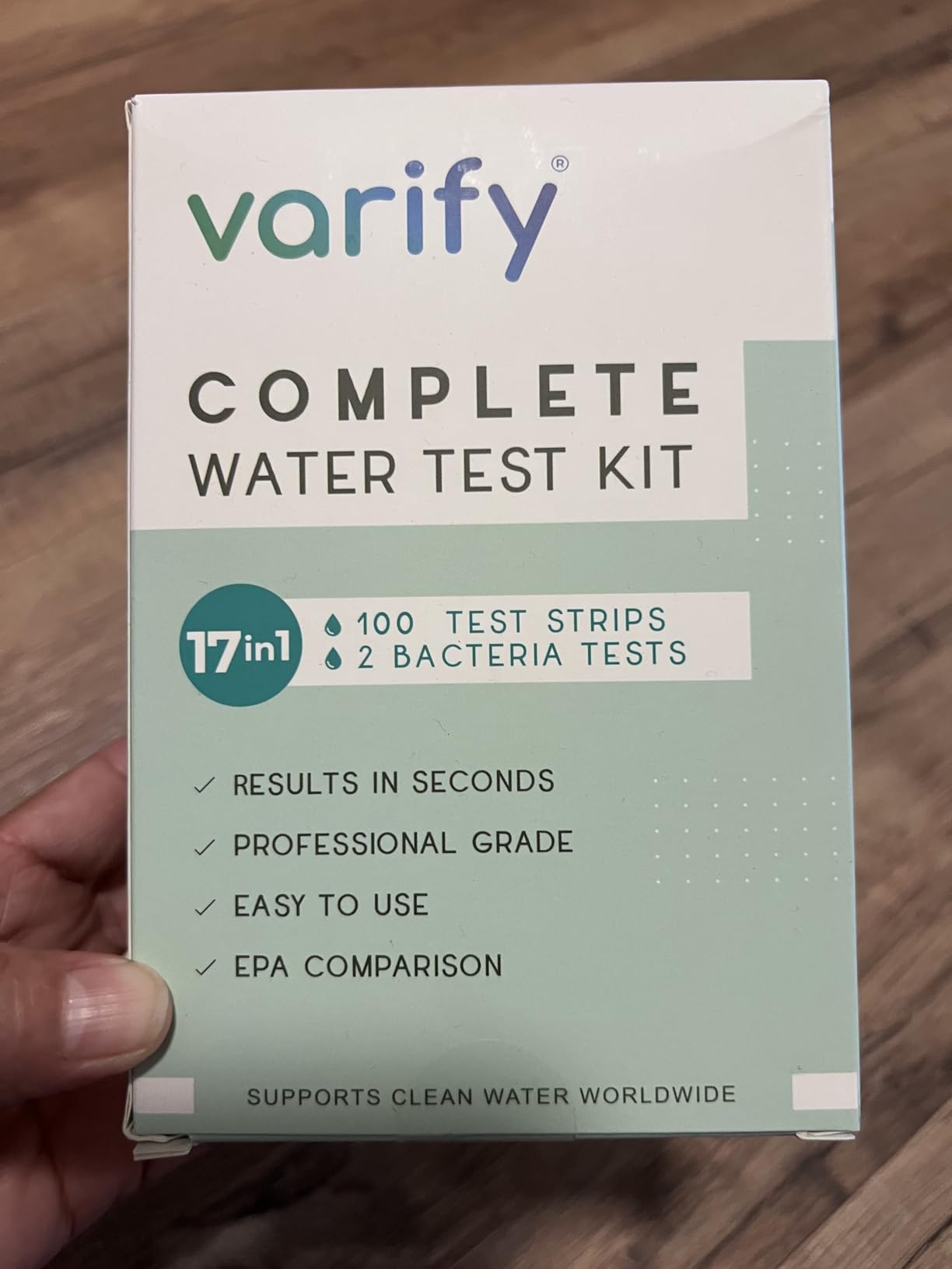 Varify 17in1 Complete Drinking Water Test Kit - 100 Strips + 2 Bacteria Tester Kits - Well, Tap, Home, City Water Testing Strip for Lead, Alkaline, Chlorine, Hardness, Iron, Fluoride, Copper & More customer photo 2