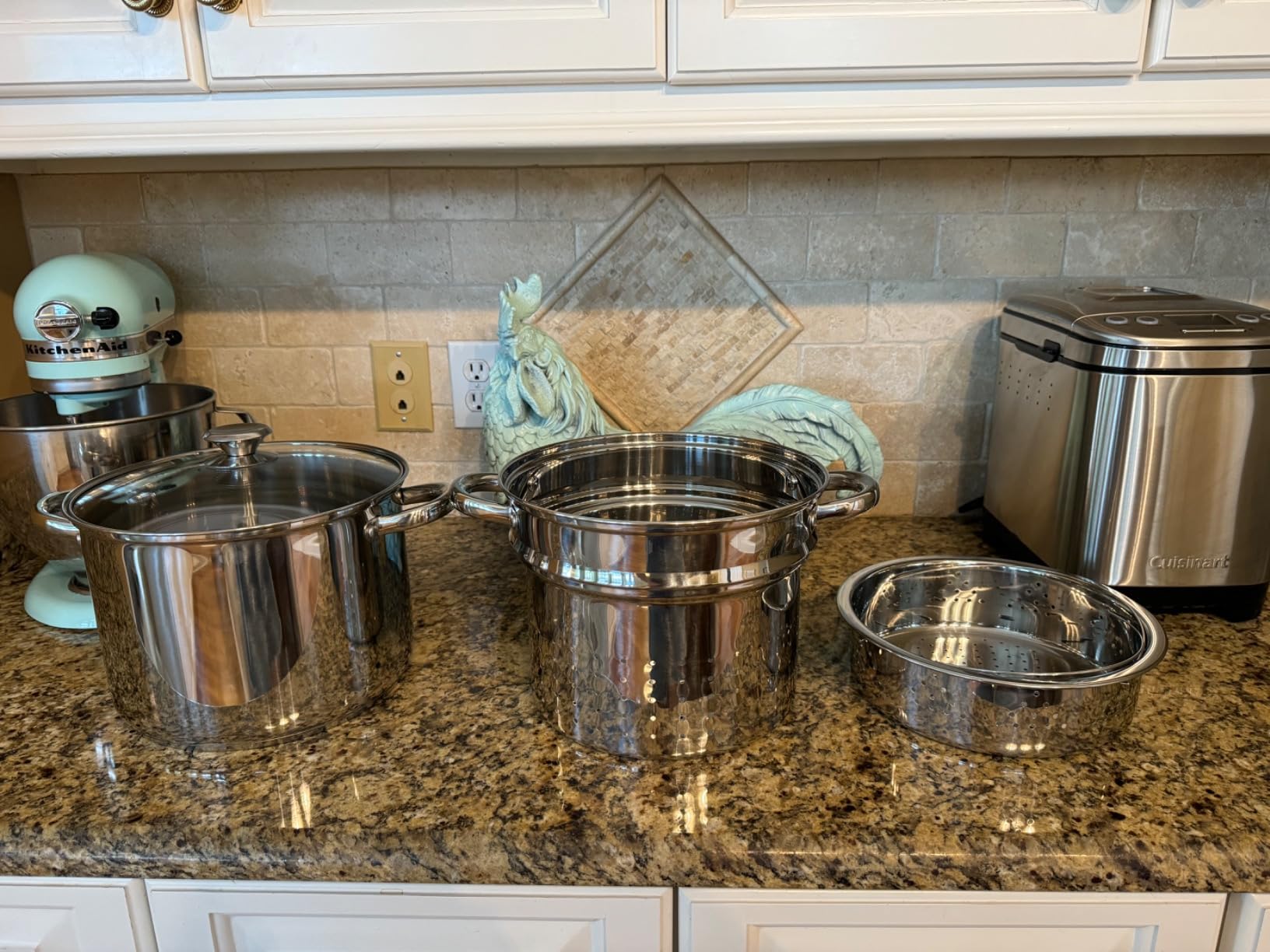 Cook N Home 4-Piece Stainless Steel Pasta Cooker Steamer Multipots, 12 Quart, Silver customer photo 1