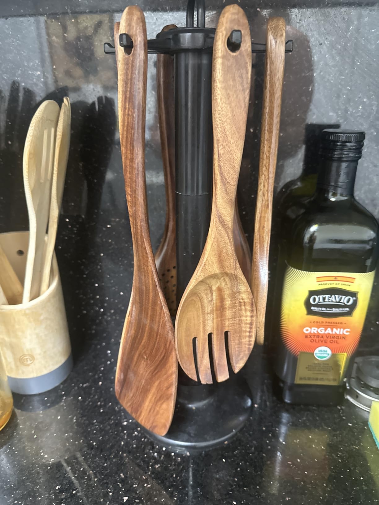 Zulay Kitchen 6 Piece Wooden Spoons for Cooking - Natural Teak Wooden Utensil Set customer photo 1