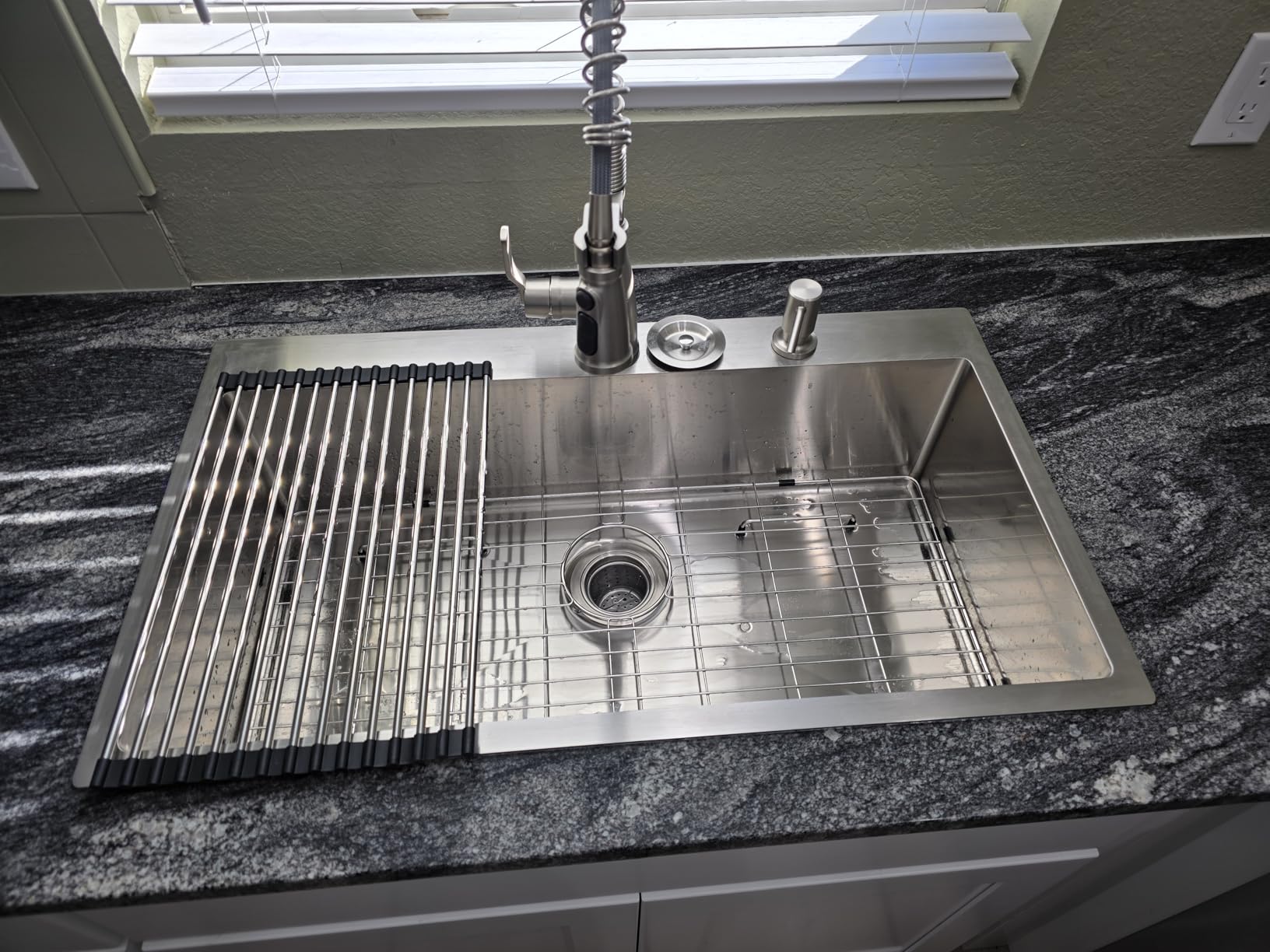 Lordear 33 Inch Drop In Kitchen Sink Workstation All In One SUS304 16 Gauge Stainless Steel 33x22 Drop In Sinks Single Bowl Handmade Above the Counter customer photo 2