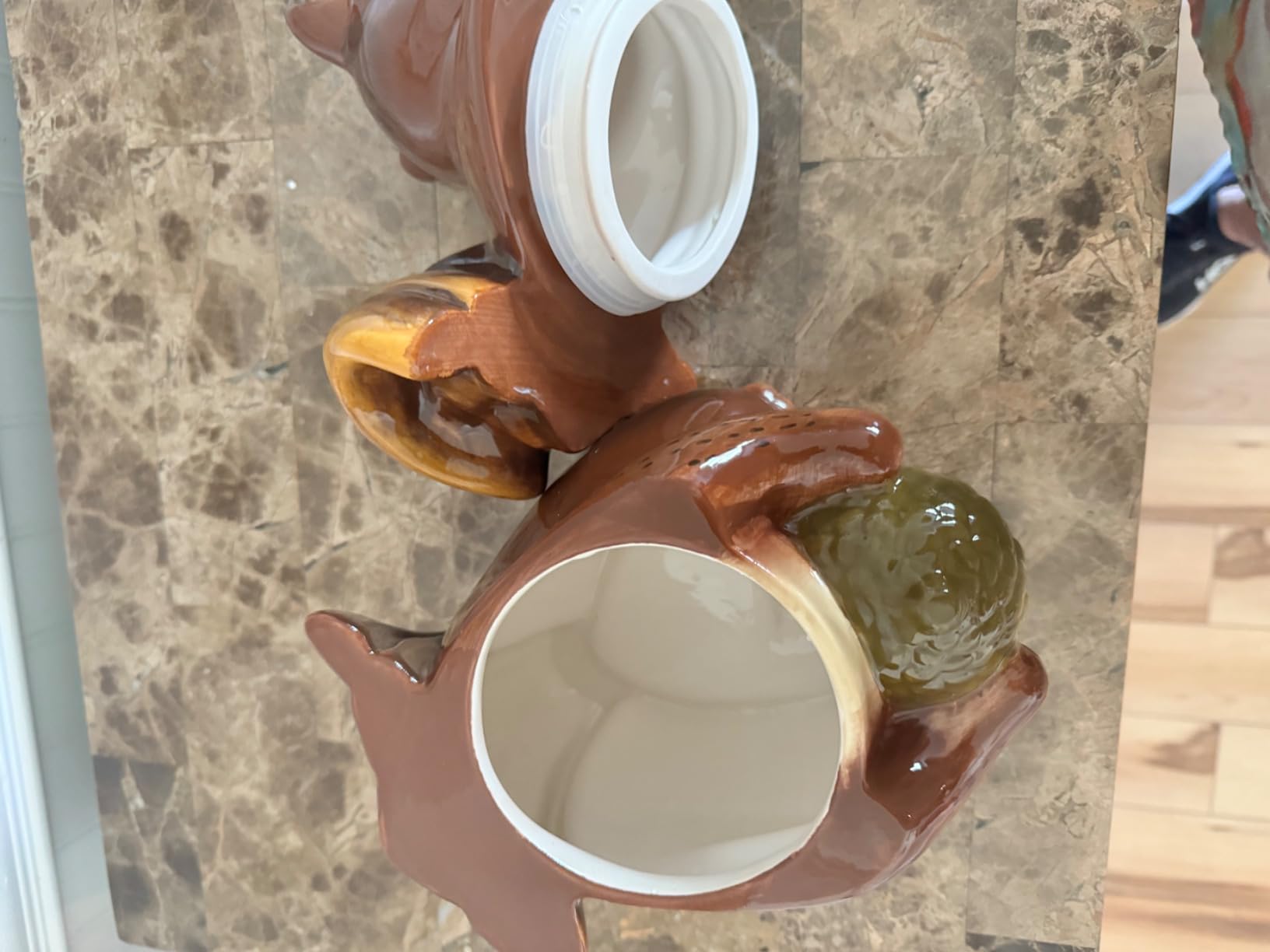 Bico Squirrel 8 inch Air Tight Cookie Jar, Hand Painted Ceramic Container, Dishwasher Safe customer photo 2