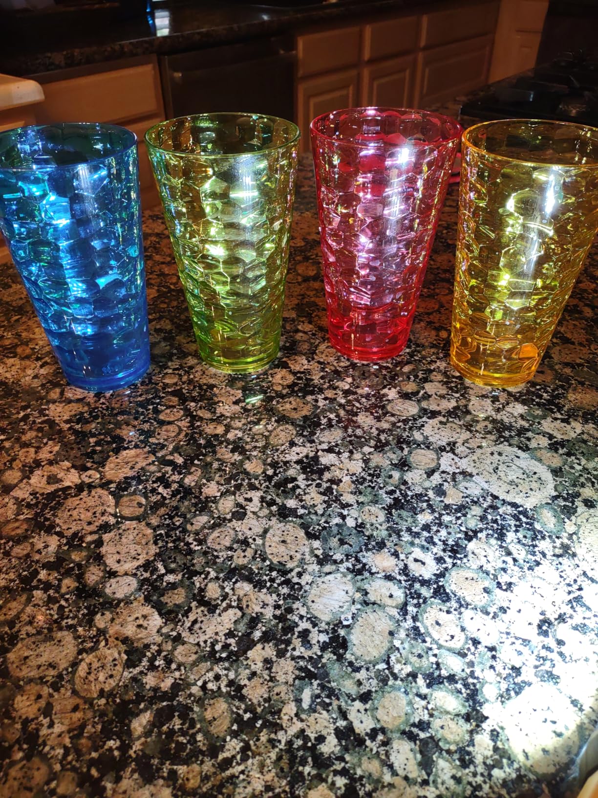 Amazing Abby - Iceberg - 24-Ounce Plastic Tumblers (Set of 8), Plastic Drinking Glasses, All-Clear High-Balls, Reusable Cups, Stackable, BPA-Free, Shatter-Proof, Dishwasher-Safe customer photo 2