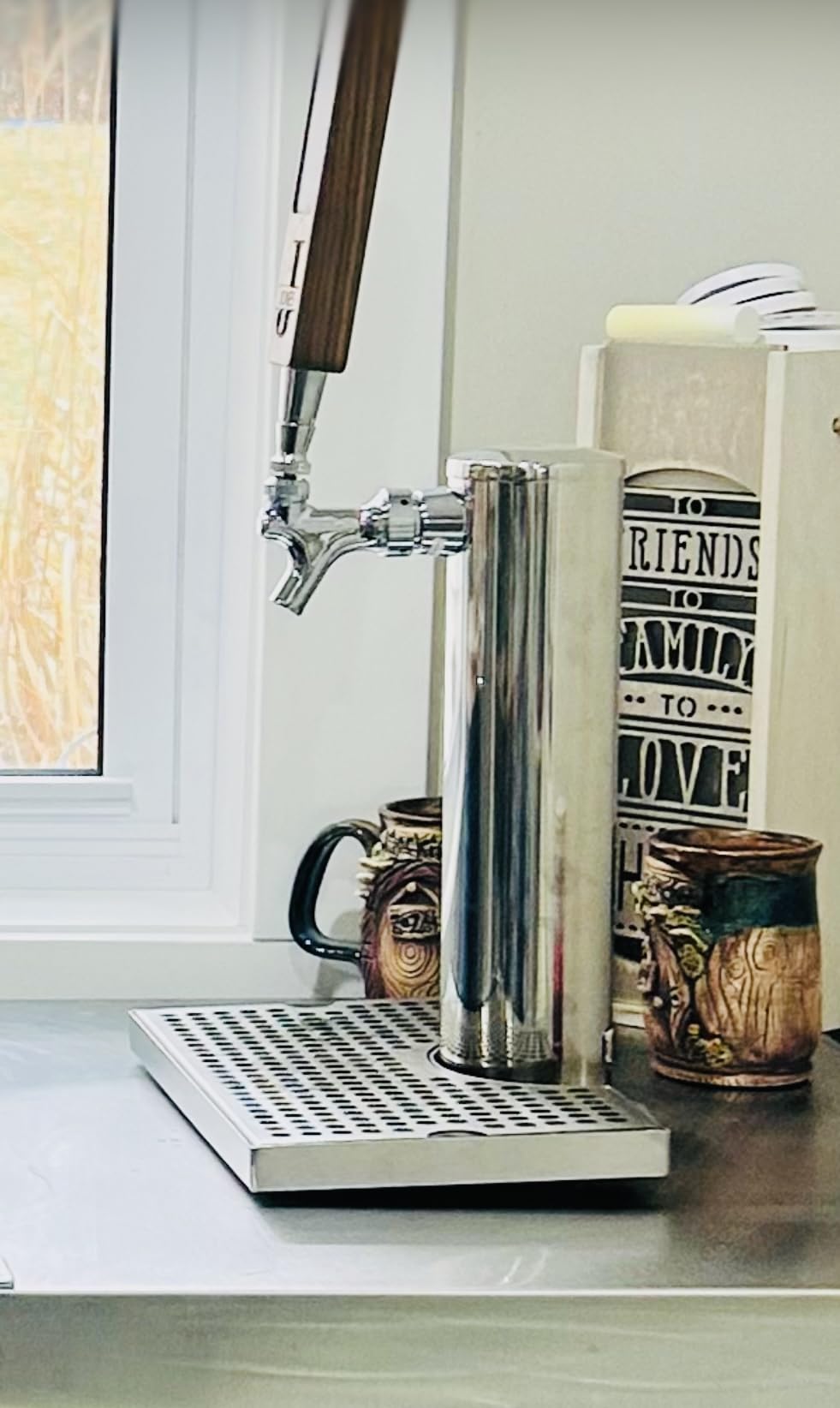 Kegerator Beer Drip Trays, Stainless Steel Keg Drip Tray with Non-Slip Rubber Pad, Premium Metal Beer Tower Drip Pan for Home Bar Mini Fridge without Drain customer photo 1