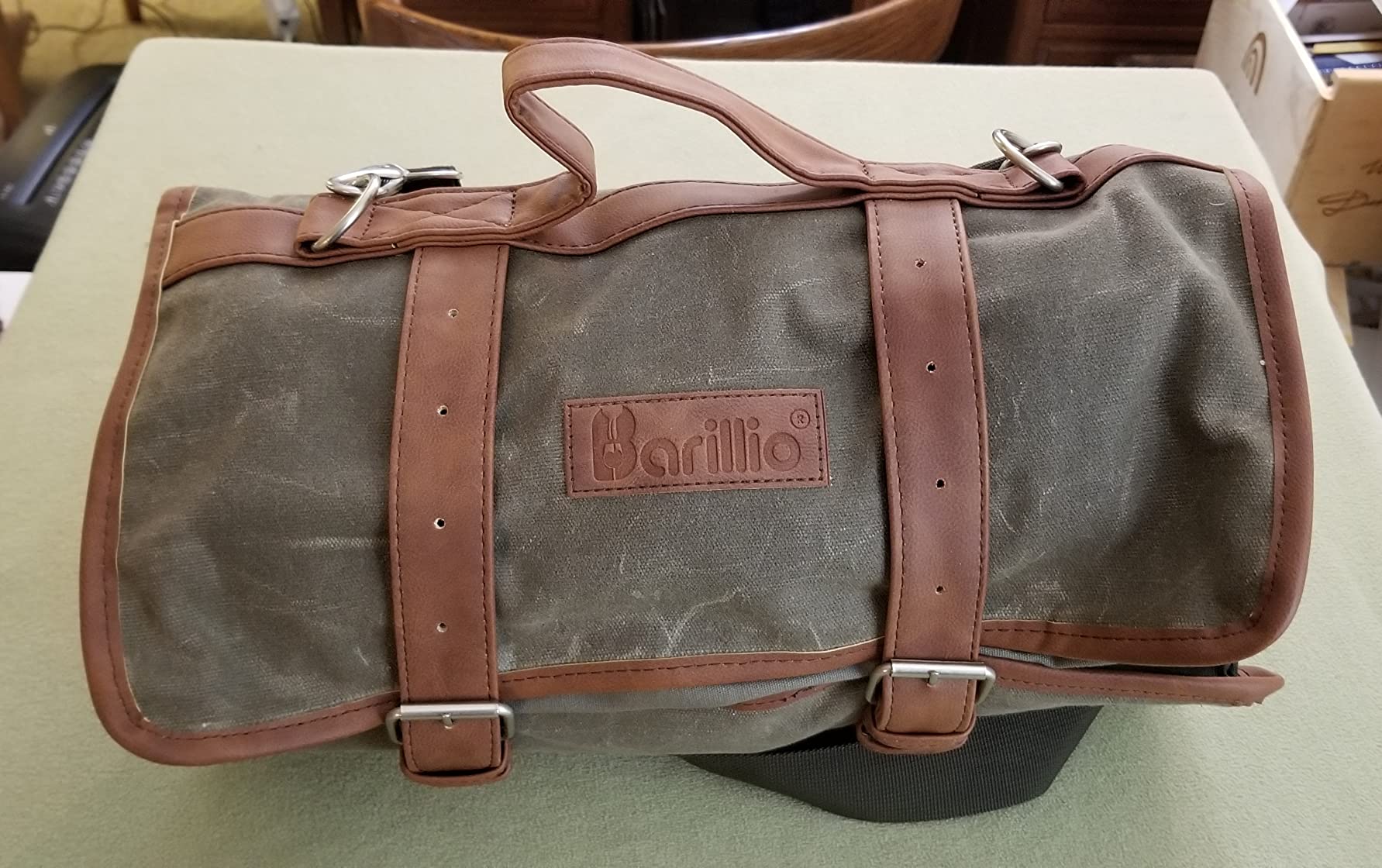 Barillio Bartender Bag (Without Tools) - Stylish, Waxed Canvas, Roll Up Traveling Bar Bag for Carrying Bar Tools and Cocktail Shaker Set with Shoulder Strap - Portable Travel Bartending Roll customer photo 1