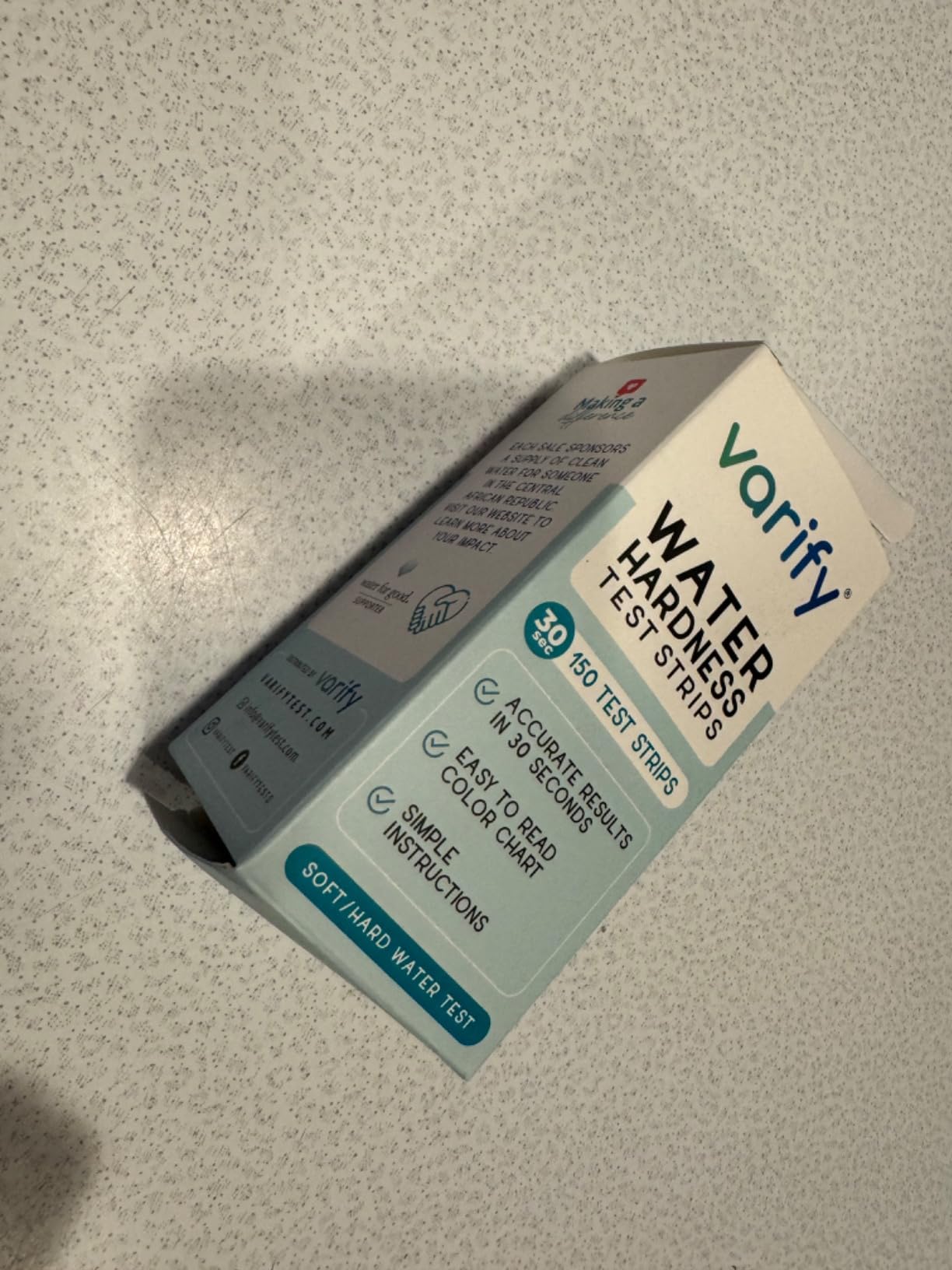 Varify Water Hardness Test Kit - Water Testing Kit for Home, Drinking, Well, Spa, Swimming Pool, Softener, Dishwasher & More - Hard Water Test Strips for Calcium, Magnesium etc (0-425 pmm, 150 Strips) customer photo 1
