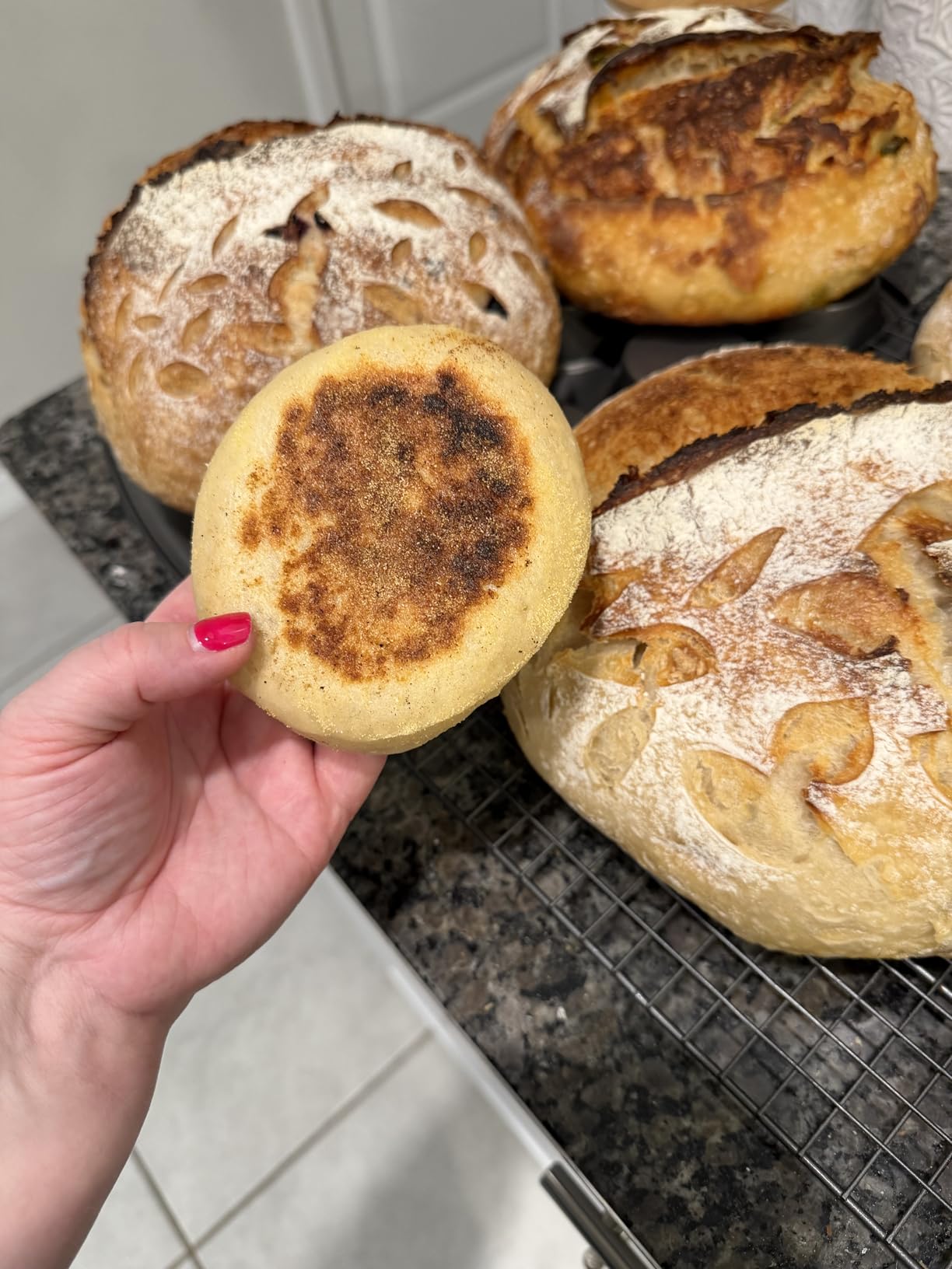 FANGSUN 4 Inch English Muffin Rings, Stainless Steel Crumpet Rings, Tart Rings for Baking, Double Rolled Nonstick Round Cake Ring customer photo 1