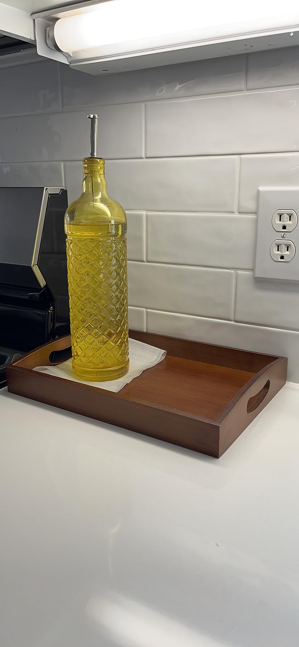 Comfify Bamboo Serving Trays - Set of 3 Ottoman Trays for Food, Entertaining, and Decor customer photo 2