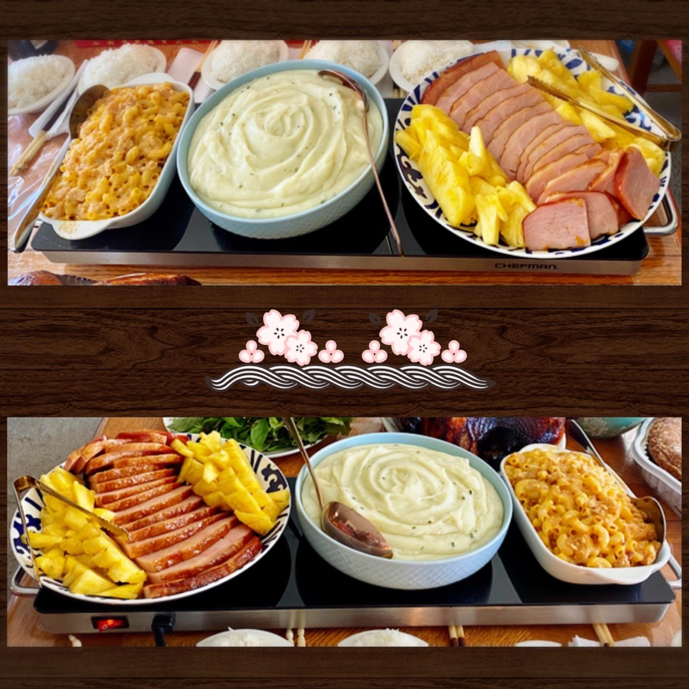 Chefman Long Electric Warming Plate Heating Element, Prep Food for Parties, Stainless Steel Frame & Tempered Glass Surface, Buffet at Home, for Trays & Dishes, Cool-Touch Handles, Black customer photo 2