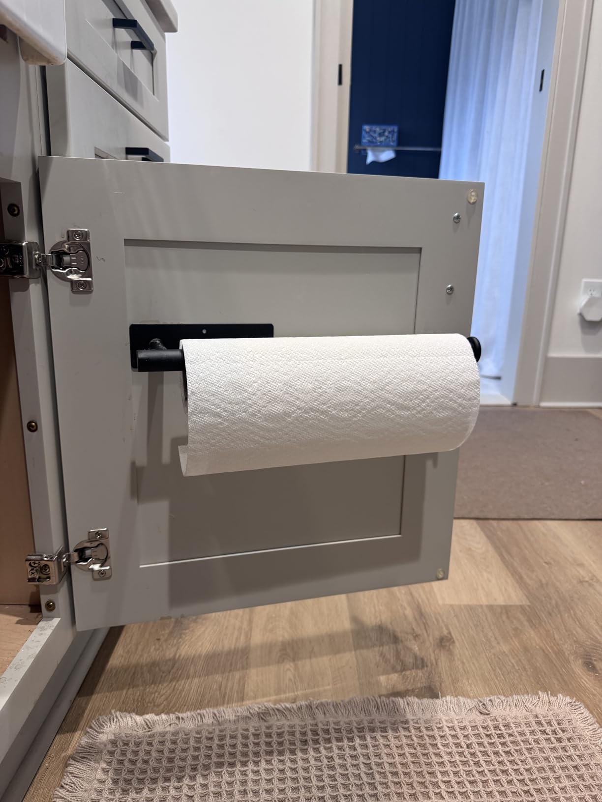 Paper Towel Holders for Kitchen, Paper Towels Bulk- Self-Adhesive Under Cabinet, Both Available in Adhesive and Screws, Stainless Steel customer photo 1