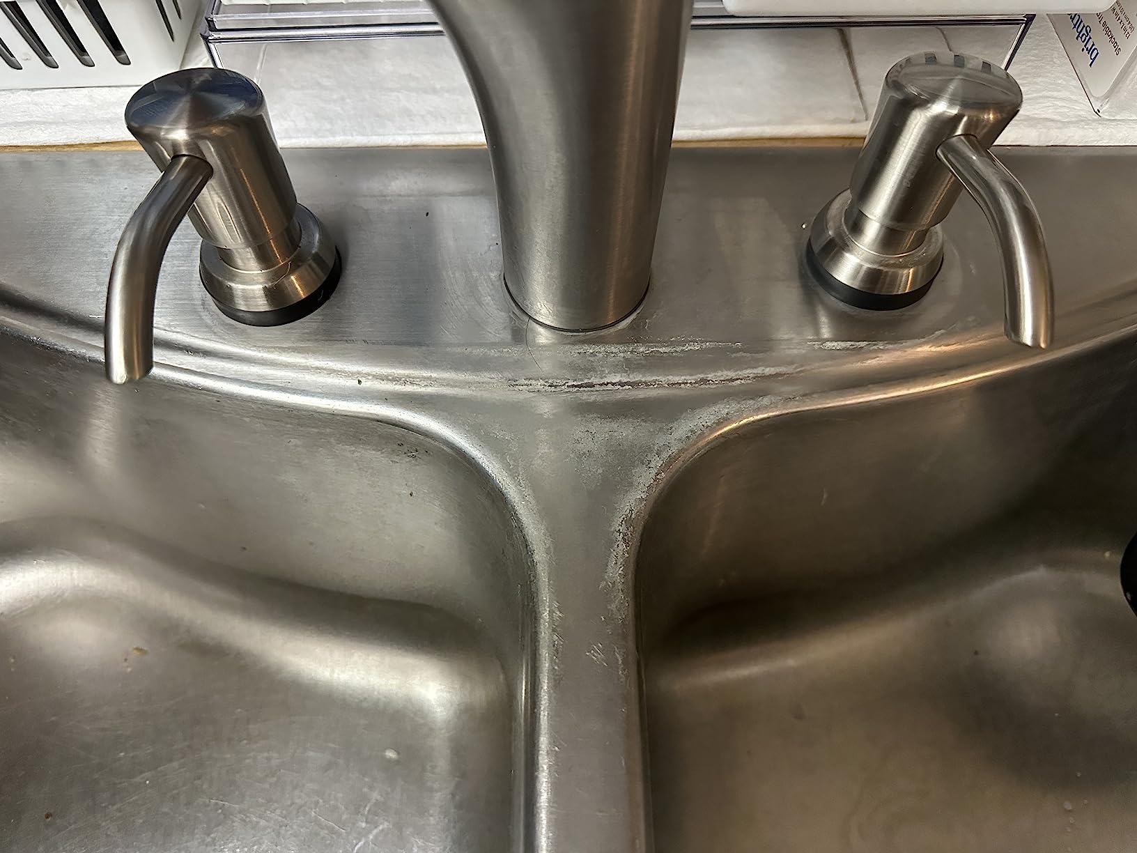 GAGALIFE Built in Counter Soap Dispenser (Brushed Nickel) for Kitchen Sink and Extension Tube Kit, Anti-Leakage Upgrade with 40