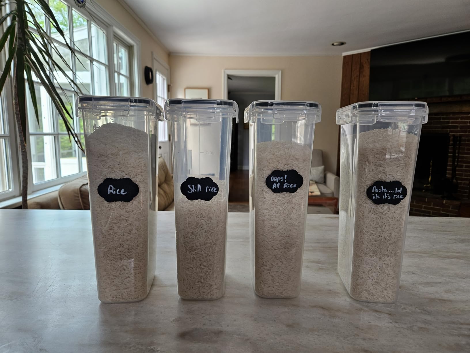 Vtopmart Airtight Food Storage Containers with Lids, 4 PCS 2.8L Pasta Containers customer photo 1