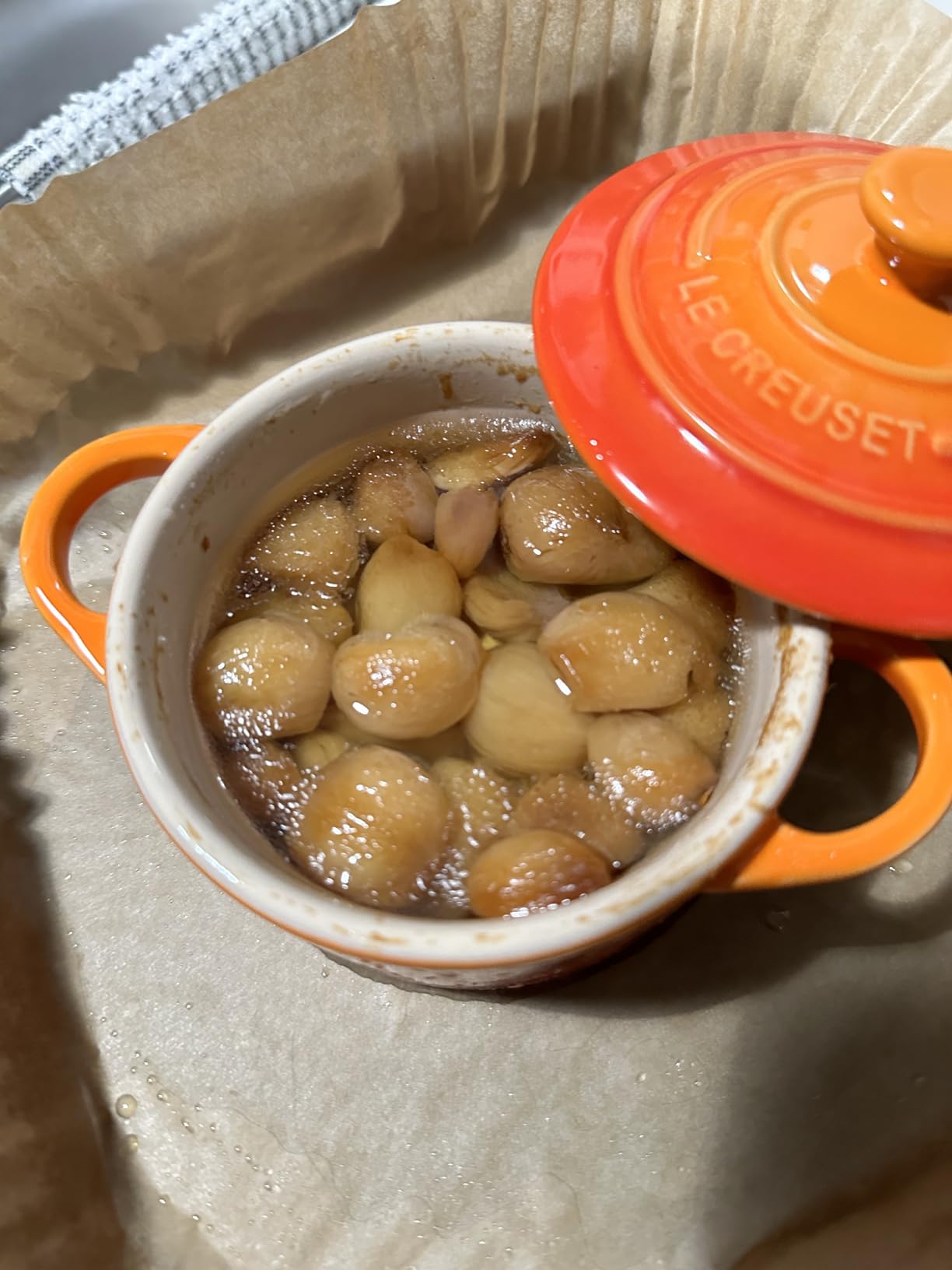 Le Creuset Stoneware Mini Round Cocotte, 8 oz., Sea Salt customer photo 2
