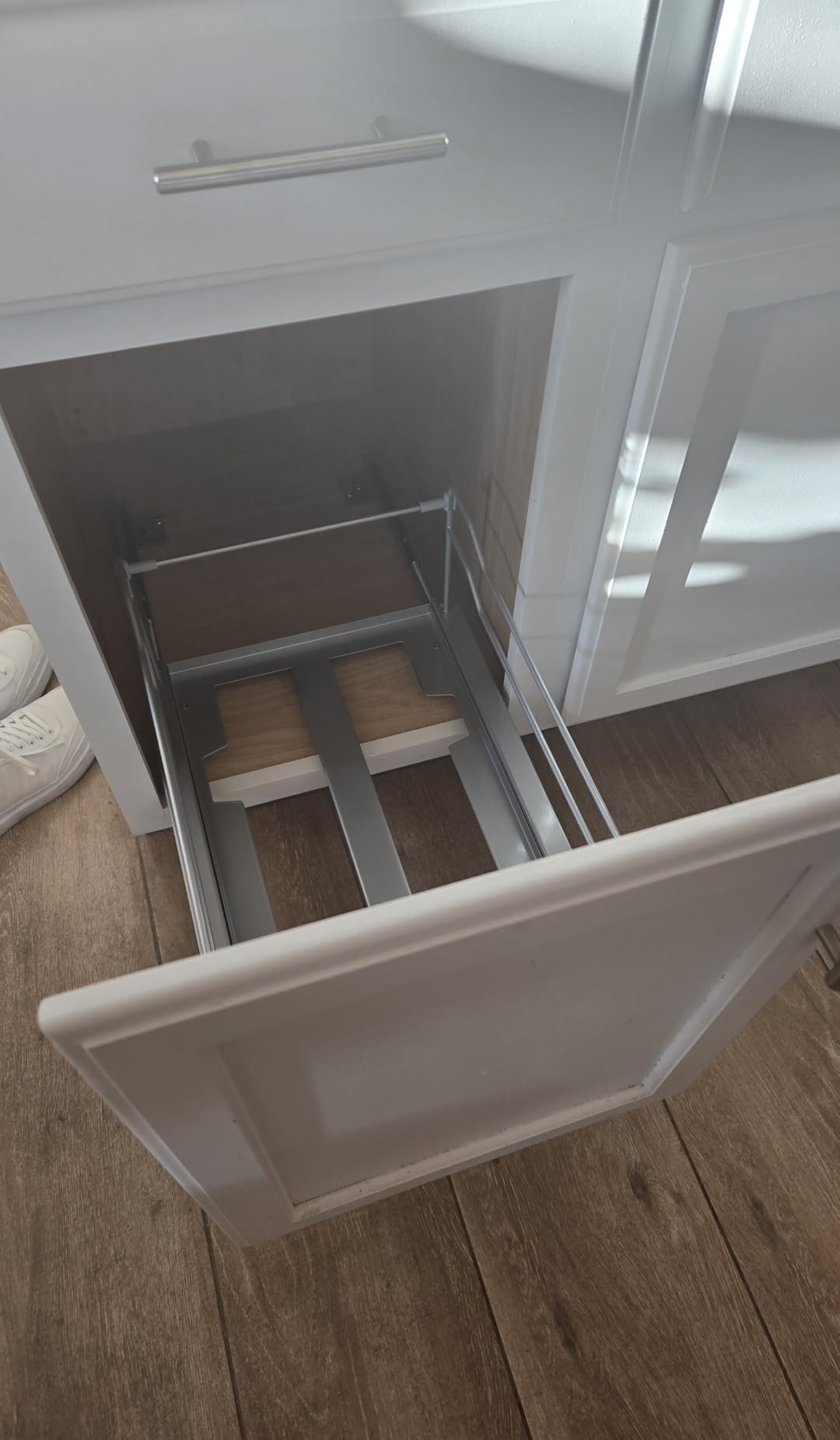 Rev-A-Shelf Double Pullout Trash Cans for Under Kitchen Cabinets 35 Quart 8.75 Gallon with Soft-Close Slides, Orion Gray, 53WC-1835SCDM-213 customer photo 2