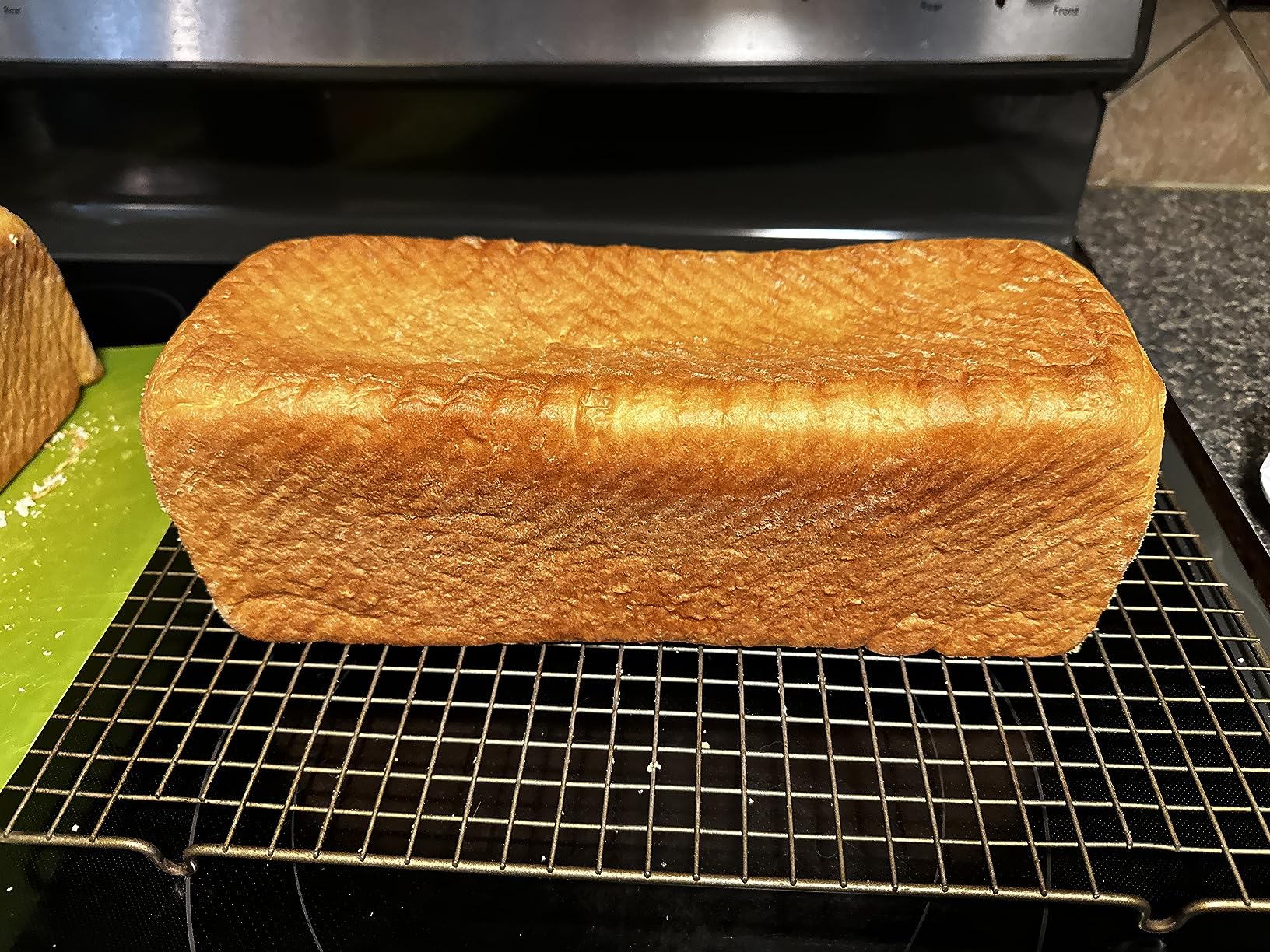 Monfish Pullman Loaf Pan w Cover large Toast Mold rectangle loaf pan w lid 2.2lb dough alluminumed steel champange gold non stick baking bread pan customer photo 1
