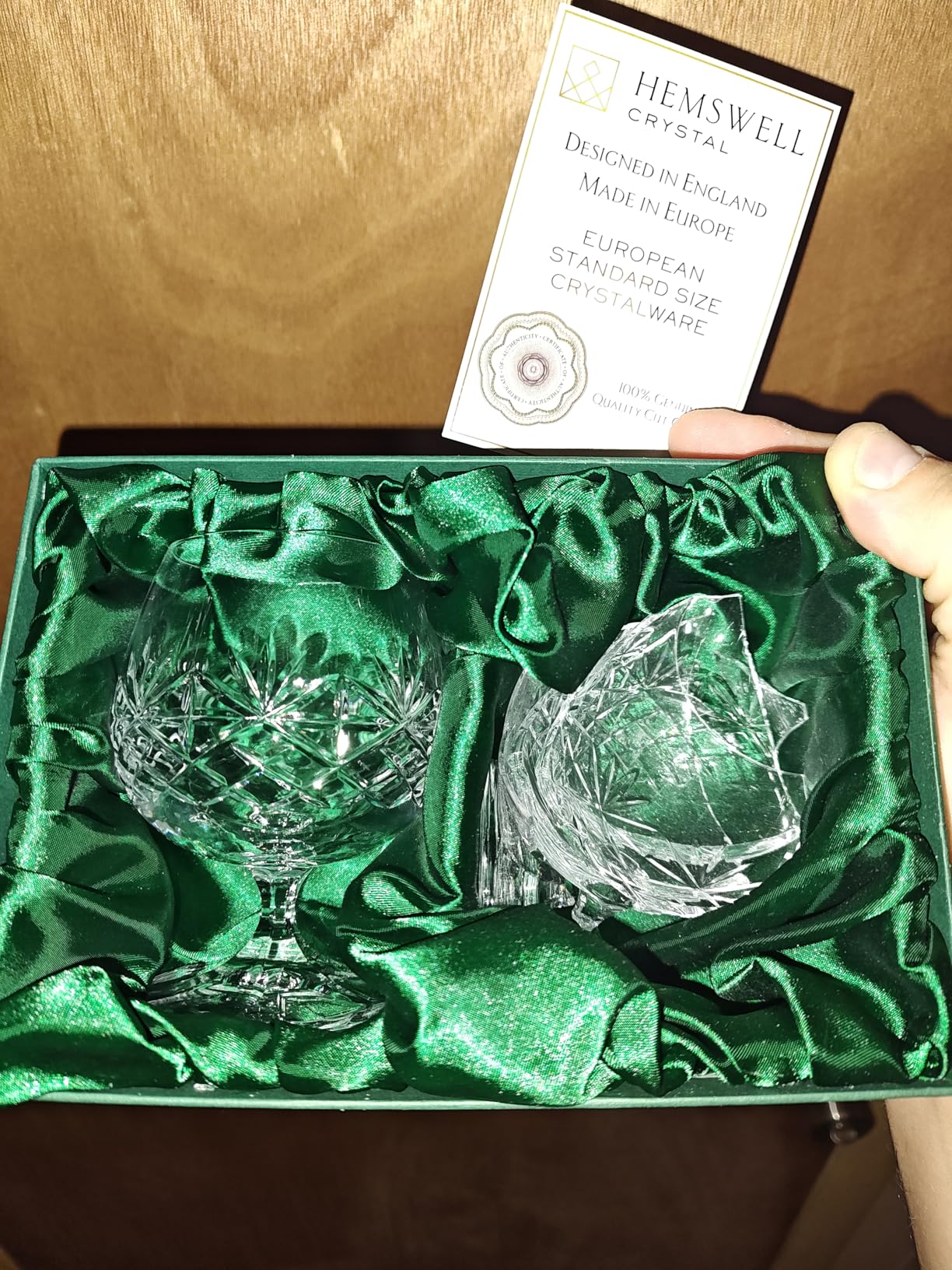 Brandy Snifter Glasses Set of 2 - Small Cut Glass Goblets for Scotch or Whiskey - Cognac Glasses - European Crystal 8.5oz customer photo 2