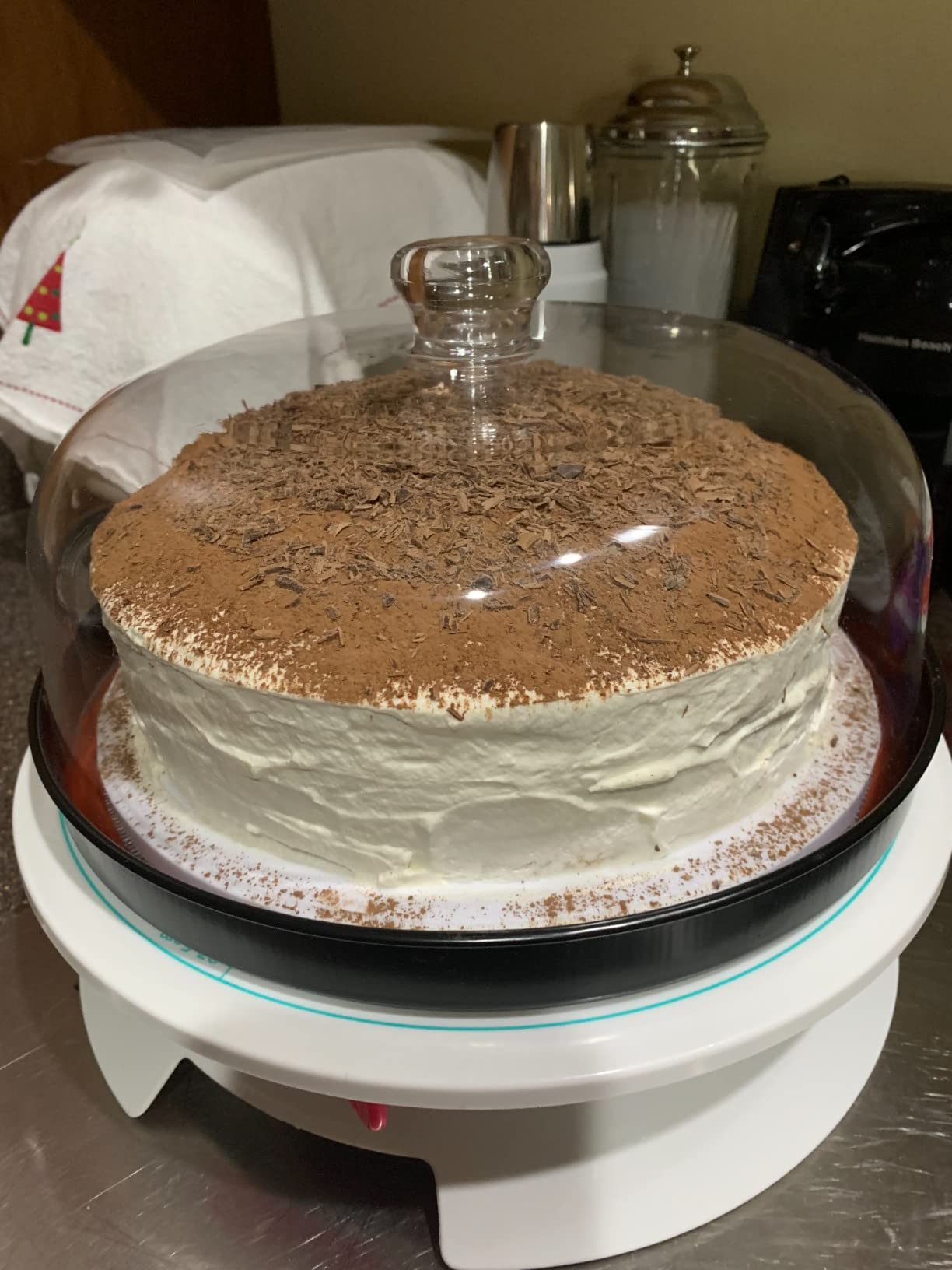 Godinger Cake Stand, Cake Plate Server with Dome, Metal Serving Tray and Shaterproof Acrylic Lid customer photo 2