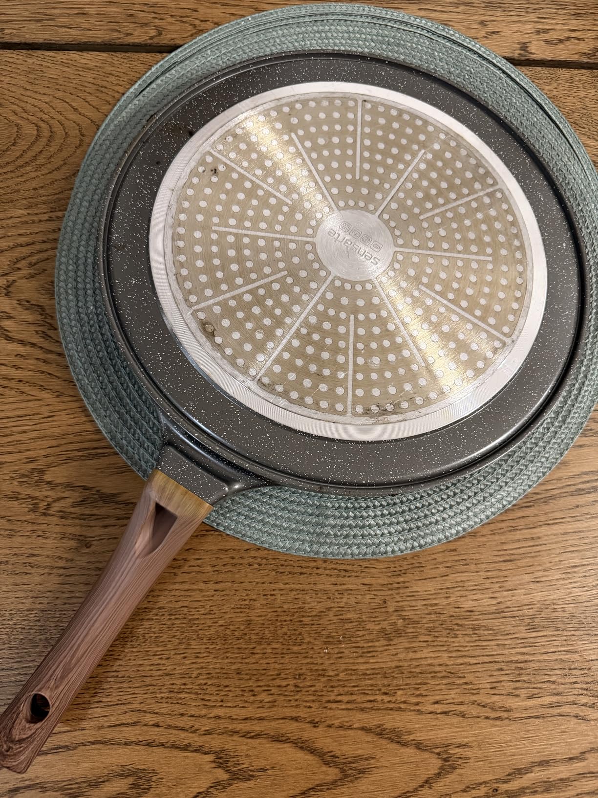 SENSARTE Nonstick Crepe Pan, Swiss Granite Coating Dosa Pan Pancake Flat Skillet Tawa Griddle 10-Inch with Stay-Cool Handle, Induction Compatible customer photo 1