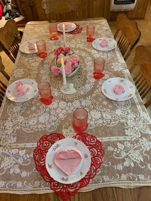 PLOYMONO White Heavy Duty Cloth Napkins - 17 x 17 Inch Solid Washable Polyester Dinner Napkins - Set of 8 Napkins with Hemmed Edges - Great for Weddings, Parties, Banquets Dinner & More customer photo 2
