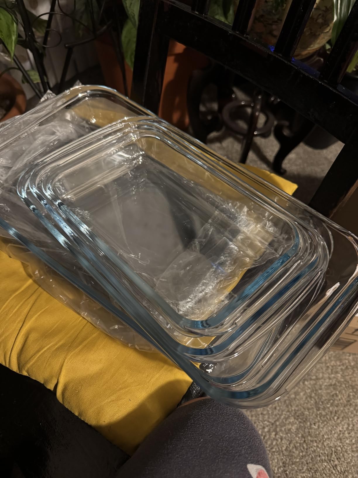 KOMUEE 8 Pieces Glass Baking Dish with Lids Rectangular Glass Baking Pan Bakeware Set for Lasagna, Leftovers, Cooking, Gray customer photo 1