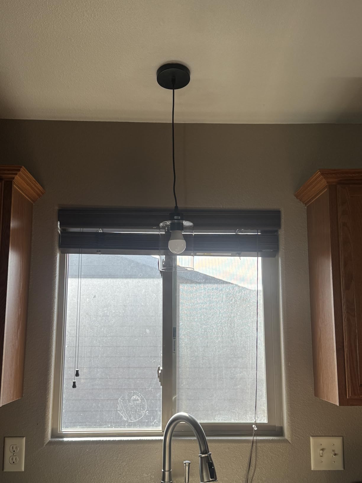 Modern Black Farmhouse Clear Glass Cylinder Pendant Light Fixture, Island Lights for Kitchen, Mini Pendant Lighting for Kitchen Island Decor - 4.75 Inch Shade 58 Inch Cord (Black 2 Pack) customer photo 1