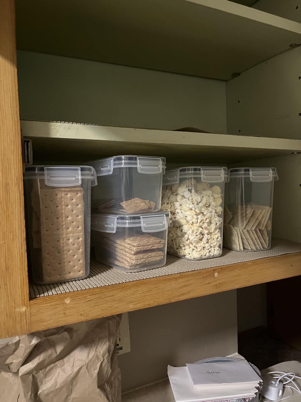 Airtight Food Storage Containers with Lids, Vtopmart 24 pcs Plastic Kitchen and Pantry Organization Canisters for Cereal, Dry Food, Flour and Sugar, BPA Free, Includes 24 Labels, Black customer photo 1