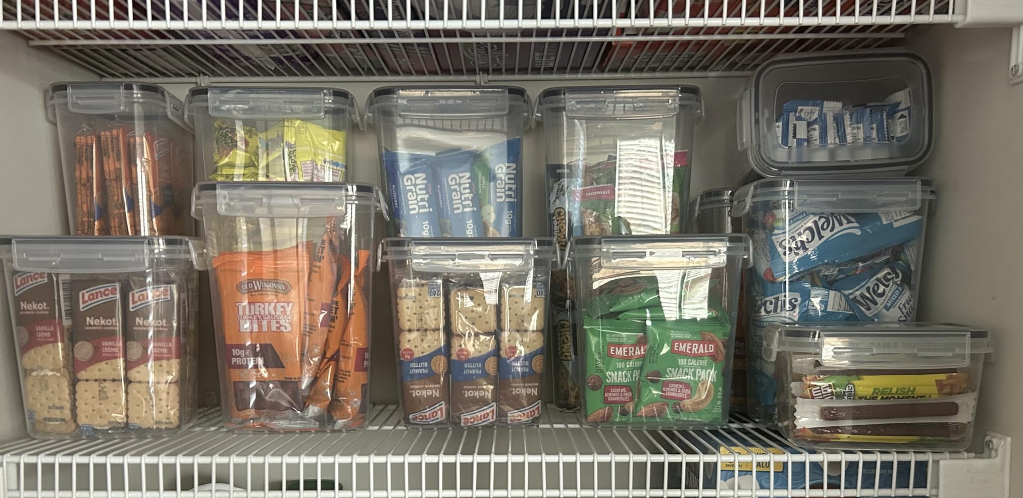 Airtight Food Storage Containers with Lids, Vtopmart 24 pcs Plastic Kitchen and Pantry Organization Canisters for Cereal, Dry Food, Flour and Sugar, BPA Free, Includes 24 Labels, Black customer photo 2