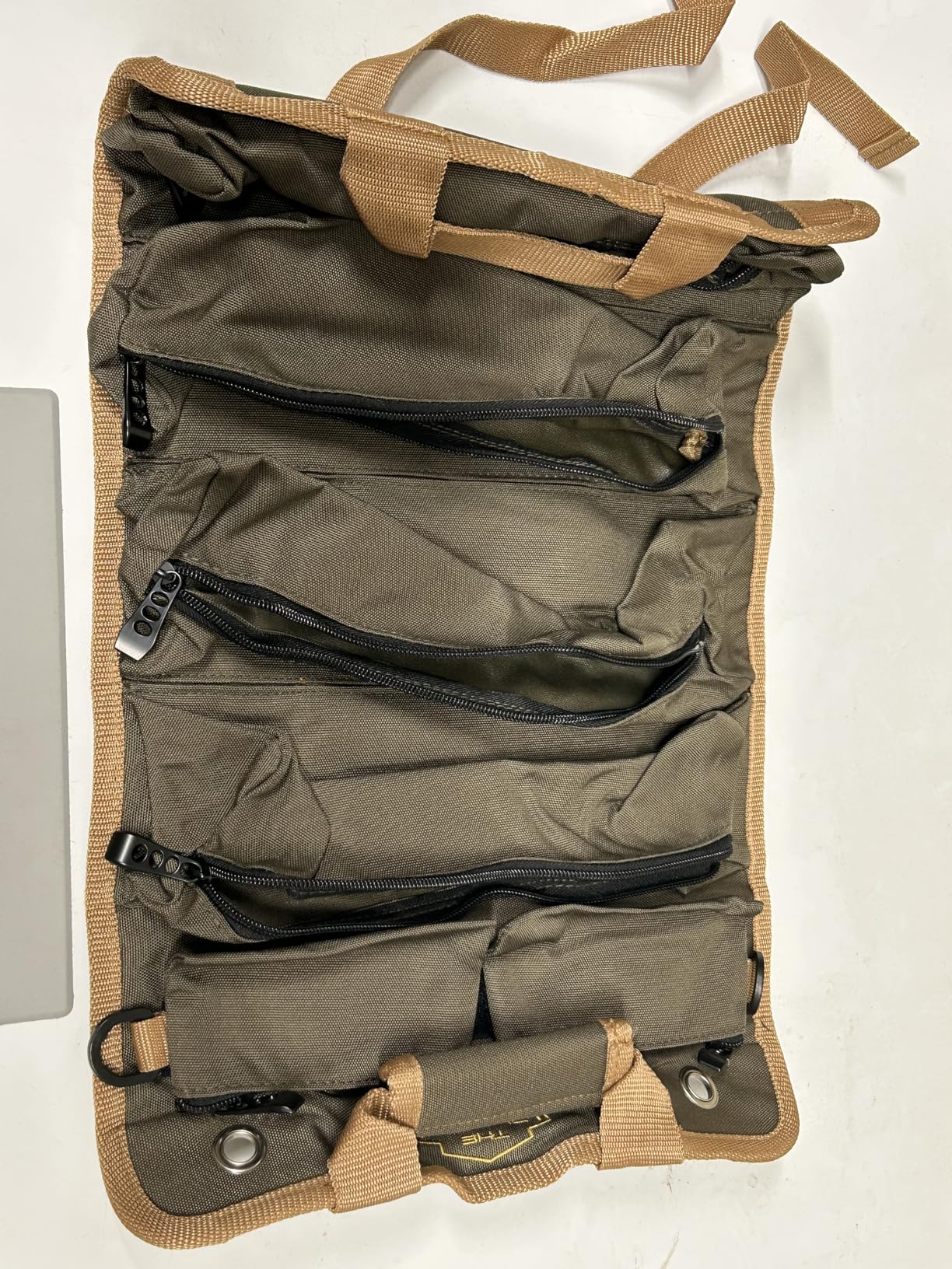 The Ryker Roll Up Tool Bag Organizer Gifts for Dad. Heavy Duty Motorcycle Tool Roll Bag Organizer. Portable Rollup Toolbag w/Detachable Pouches - Tools Bags Mens gifts for him - Mechanic & Electrician customer photo 2