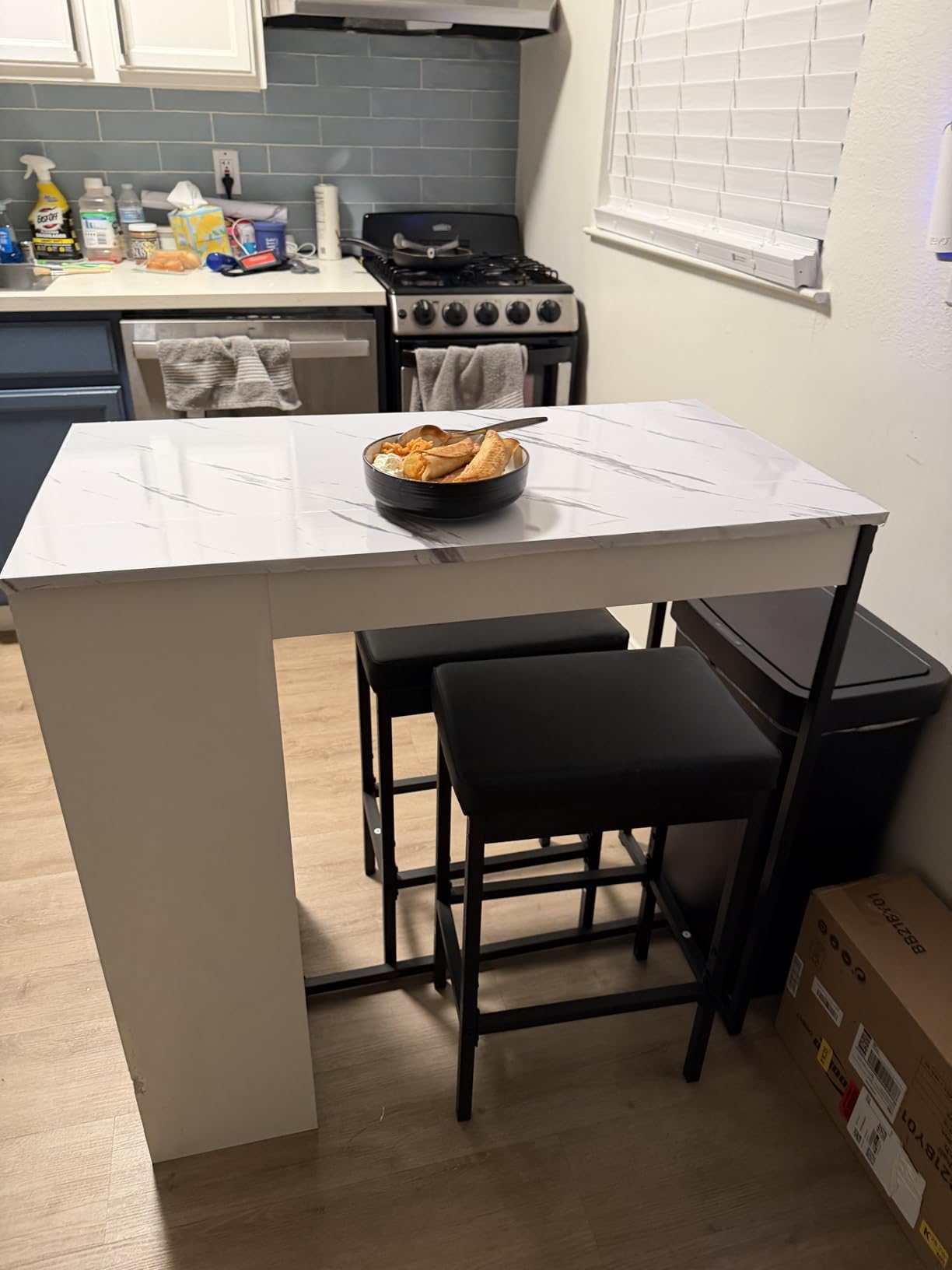 Glossy Marble Paper Granite Gray/White Wallpaper Peel and Stick Wallpaper Self Adhesive Removable Wallpapers 15.8