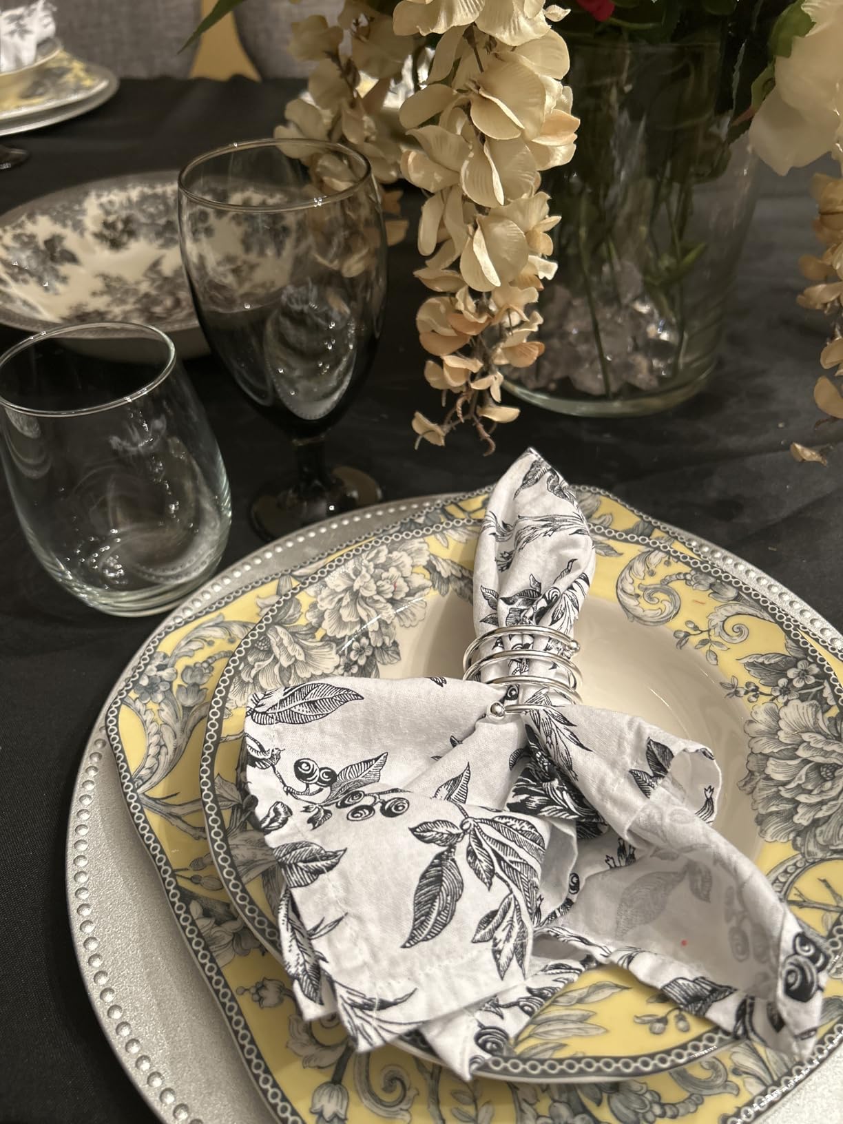 Gold Napkin Rings Set of 20 - Easter Napkin Rings Fits Various Napkin Styles, Reusable Elegant Gold Leaf Design for Dinner Parties, Special Events, Holidays & Easter Table Decor customer photo 2