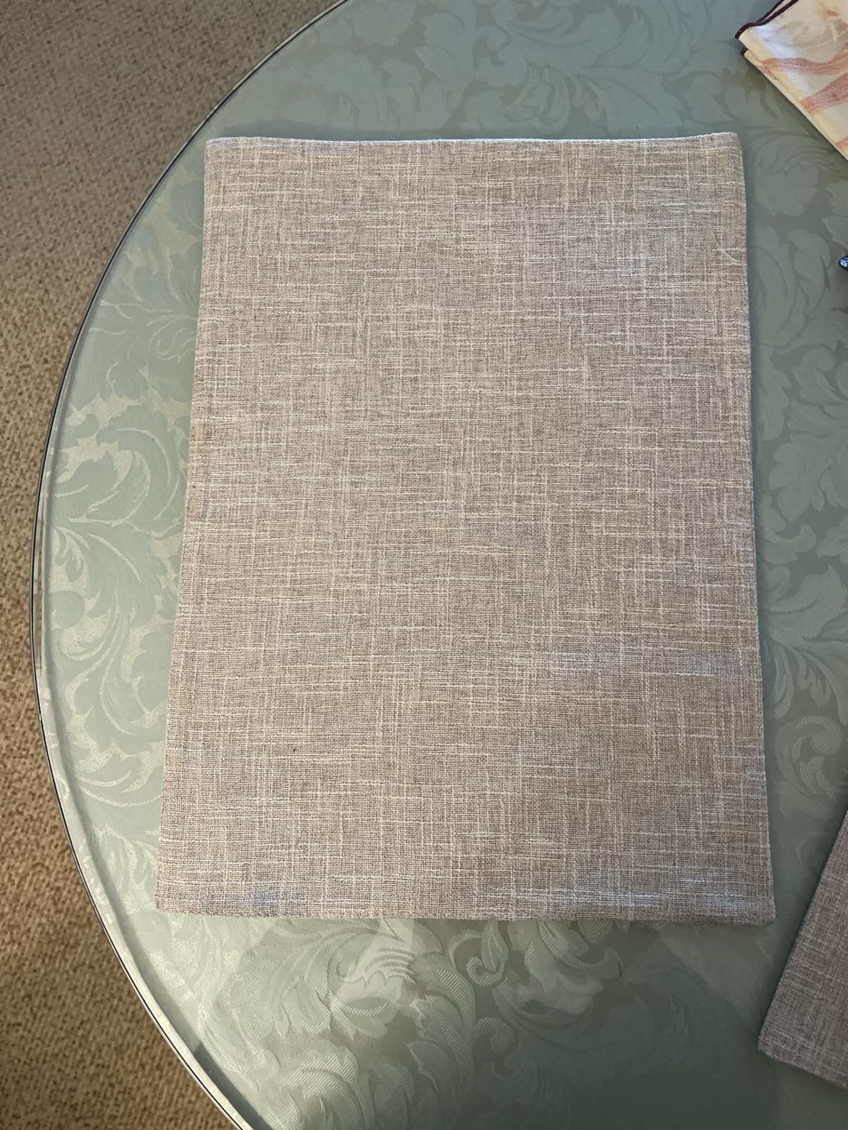 homing Cotton Linen Placemats Set of 6, Cloth Washable Farmhouse Dining Table Mats for Indoor, Outdoor, Easter, Easy to Clean, Neutral Beige, 13 x 19 Inch customer photo 2