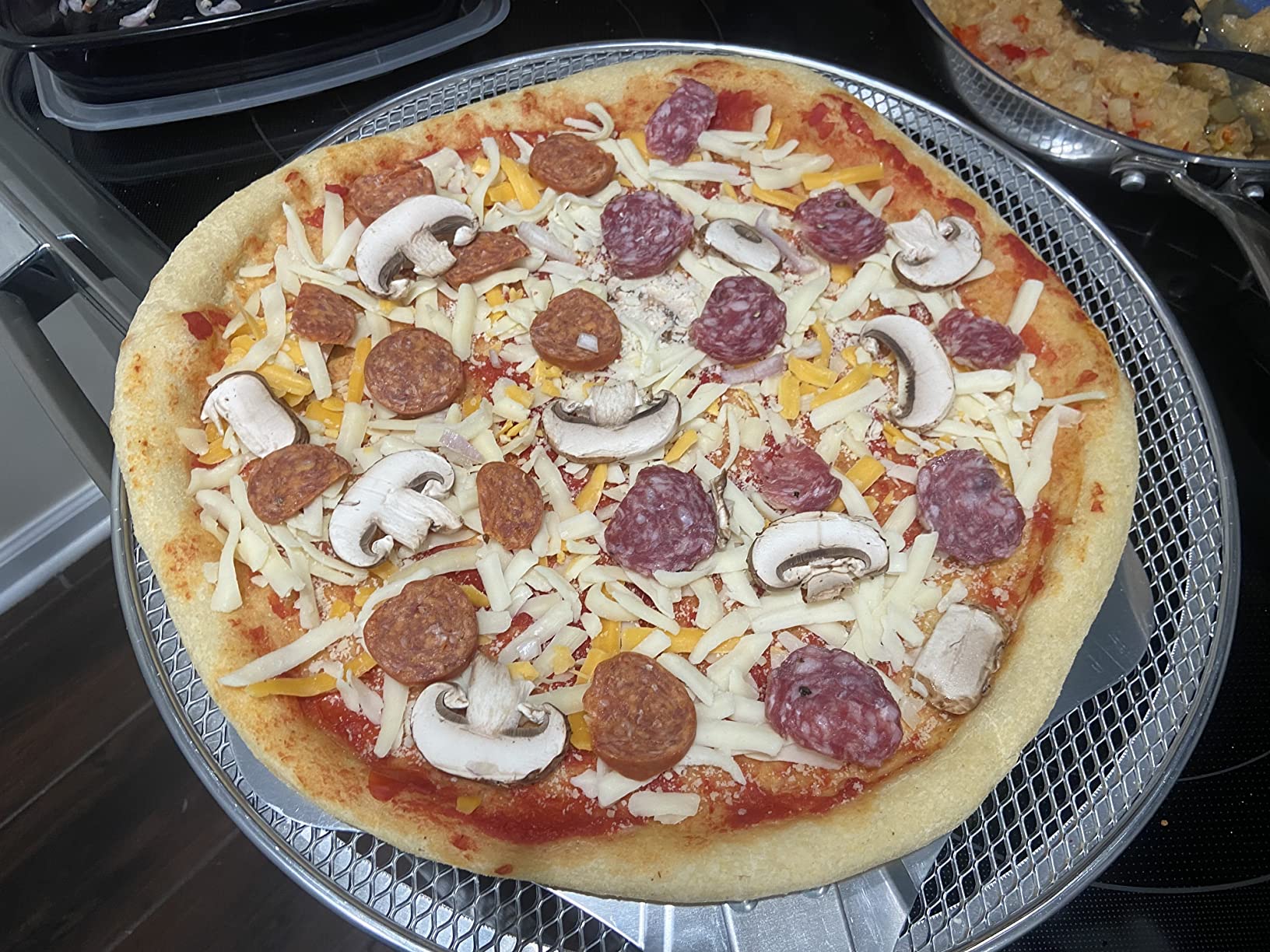 Norjac 16 Inch Pizza Screen, 2 Pack - Aluminum Mesh for Oven, Seamless, Rust-Free, Durable Baking Trays for Crispy Crusts customer photo 2