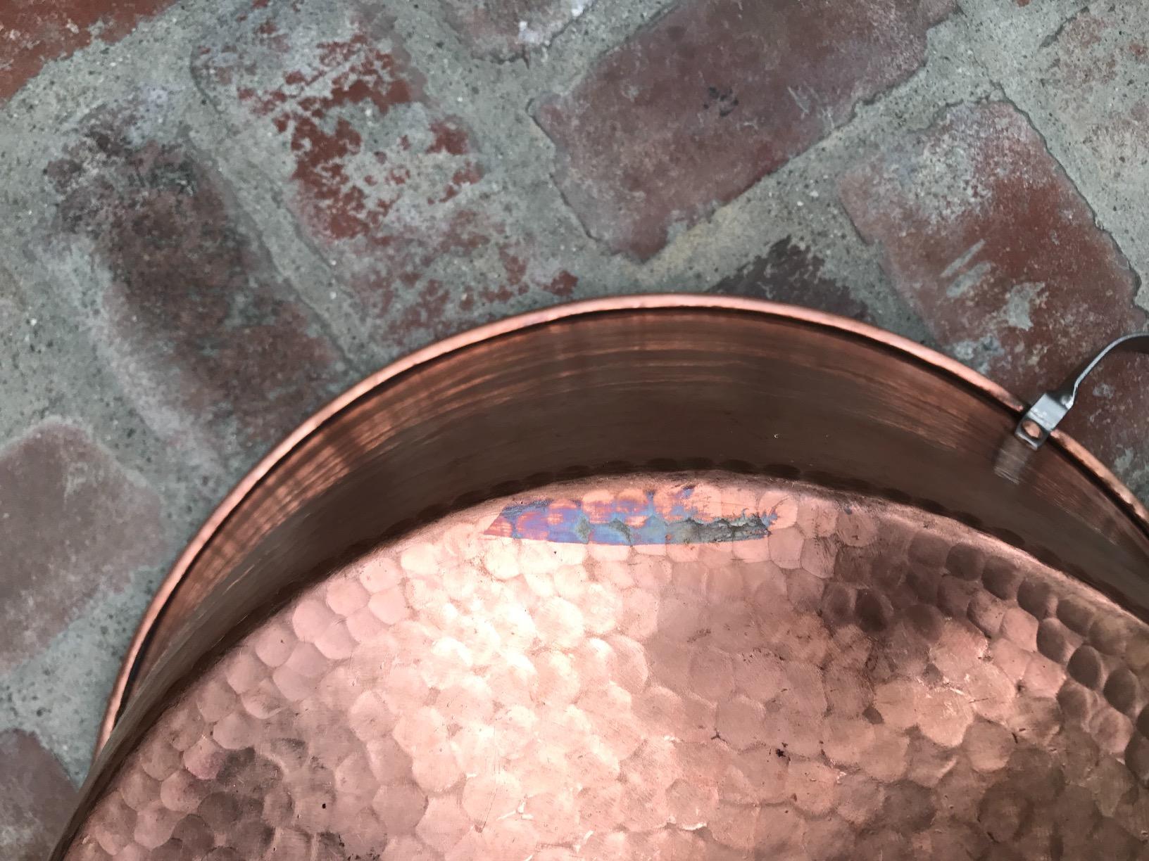 Sertodo Copper Jam Pan | 12 in Diameter x 5 in Deep | 4 Qt | 100% Solid Copper, Heavy Gauge, Hand Hammered, Patented Handle System customer photo 2