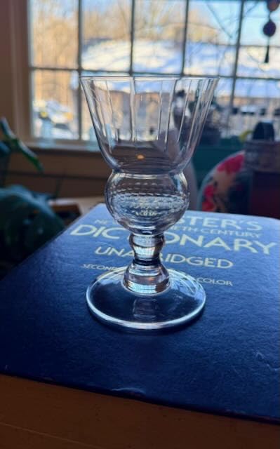 Vintage Crystal Absinthe, Sambuca, Raki, Pastis, Ouzo Glasses | Set of 4 | Short Stemmed 6.5 oz Goblets with Bubble Reservoir for Drinking Green Fairy | Handblown Small Wine Bistro Glassware customer photo 1