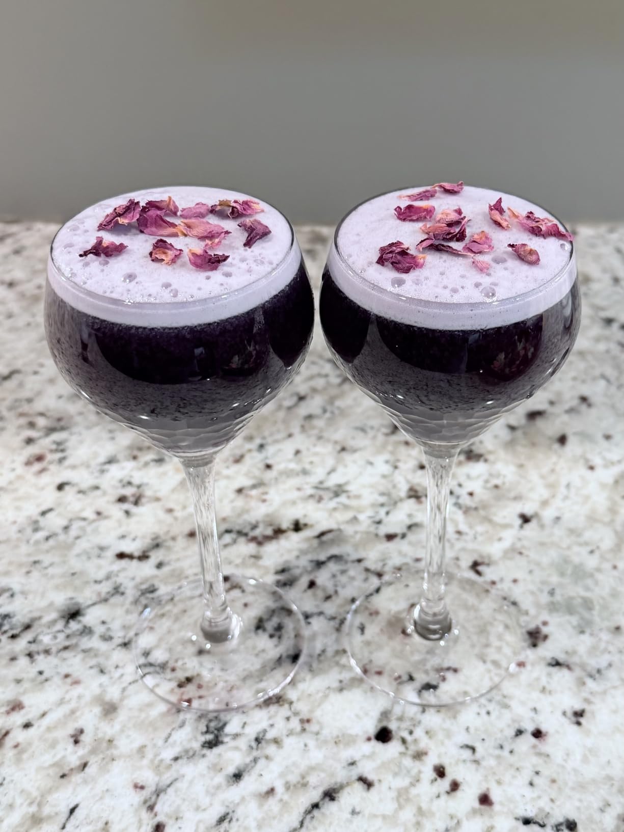 Amehla x The Educated Barfly Collection Coupe Glass Handblown Teardrop Nick and Nora Cocktail Glass - 6-ounce, Set of 2 Martini Glasses for Up Cocktails (Plain) customer photo 2