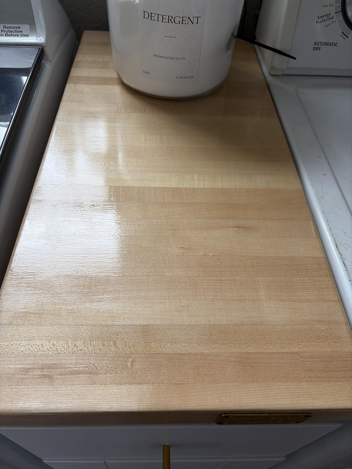 CONSDAN Butcher Block Countertop, 18 x 25 Inches, USA Grown Solid Hard Maple Hardwood, Prefinished with Food-Safe Oil, 1.5