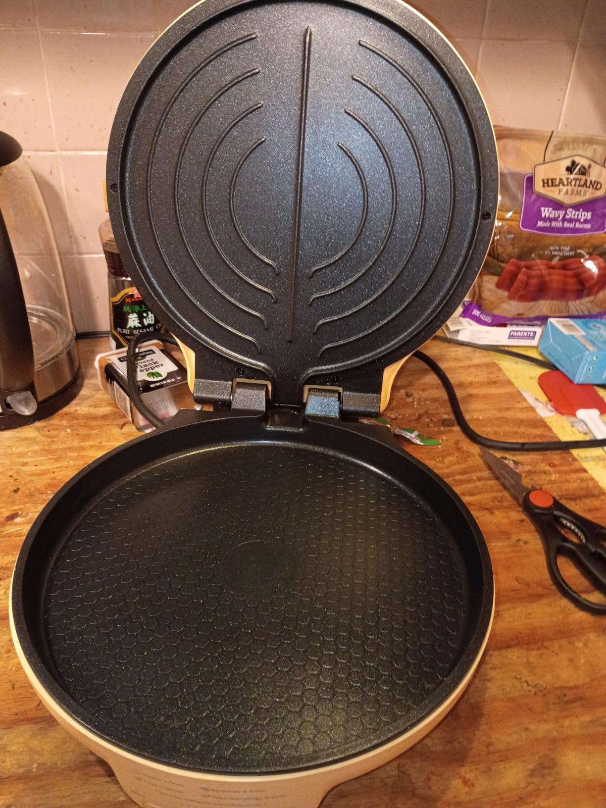 Bear 11.8'' 1500W Electric Smokeless Indoor Grill with Adjustable Temp, Quesadilla Maker Nonstick Pan for Breakfast, Lunch, Dinner customer photo 2