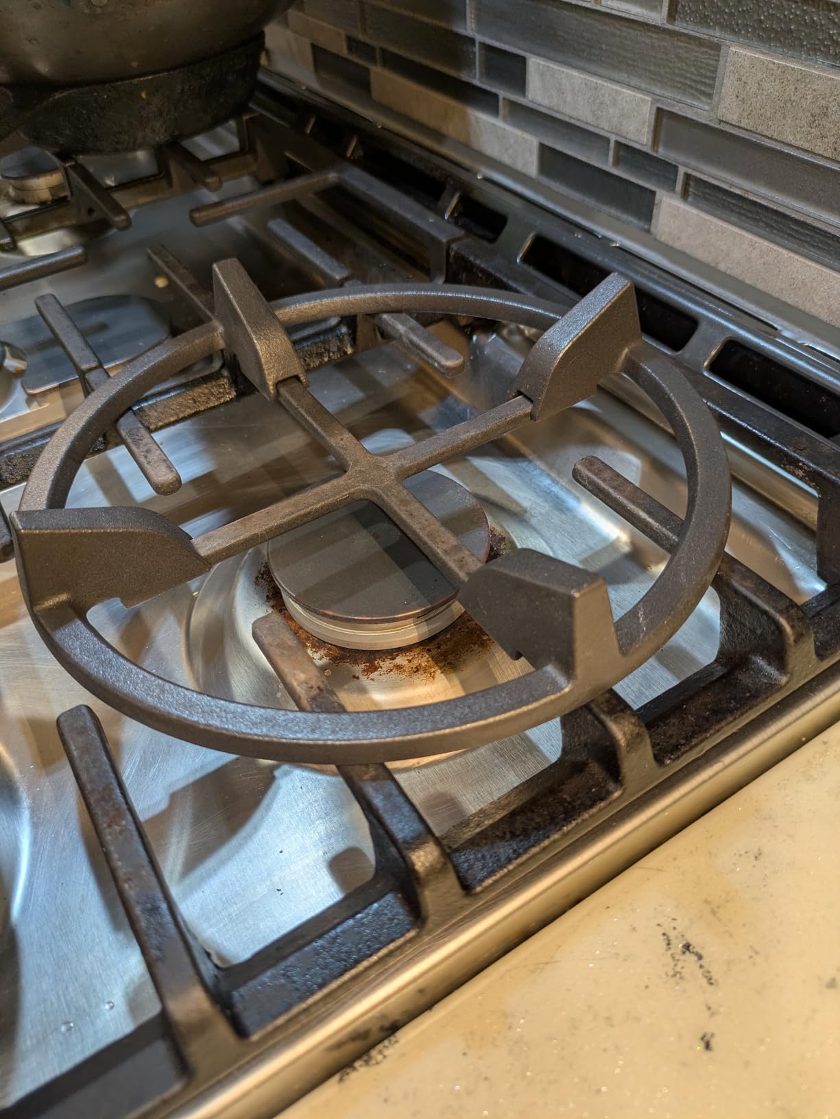 Charbrofire Wok Ring, Replacement Parts Cast Iron Wok Support Ring for Gas Stove Burner Grate Samsung, GE, Kitchenaid, LG, Whirlpool, Frigidaire, Kenmore Etc Gas Stove Stand Rack Accessories customer photo 2