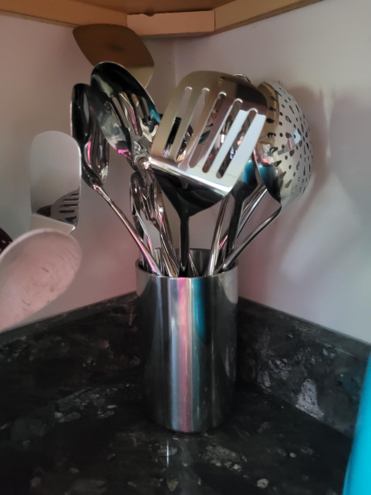 304 Stainless Steel Kitchen Utensil Set - 9 PCS Serving Utensils, Cooking Utensil customer photo 1