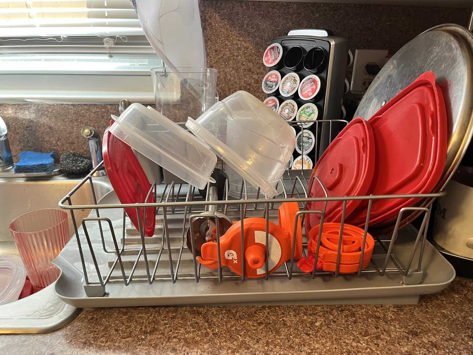 Farberware Classic 3-Piece Dish Drying Rack Set for Kitchen Counter, Gray - Rust-Resistant Wires, Self-Draining Board, Flatware Caddy, Non-Slip Feet customer photo 2