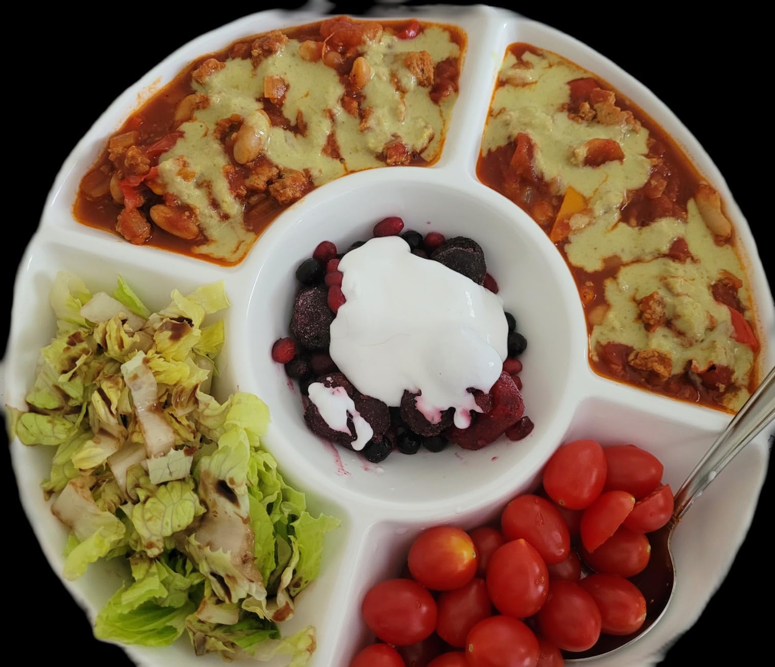 Sweese Porcelain Chip & Dip Serving Set - Divided Platter with 5 Compartments, Relish Tray for Snacks, Veggies, Candy customer photo 1